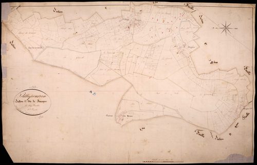 Villapourçon, cadastre ancien : plan parcellaire de la section C dite de Rangère, feuille 2