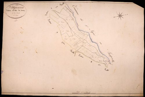 Villapourçon, cadastre ancien : plan parcellaire de la section A dite de Cussy, feuille 2
