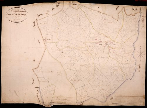 Villapourçon, cadastre ancien : plan parcellaire de la section C dite de Rangère, feuille 4
