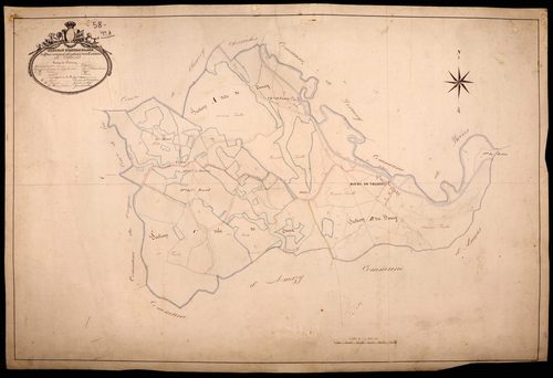 Villiers-sur-Yonne, cadastre ancien : tableau d'assemblage