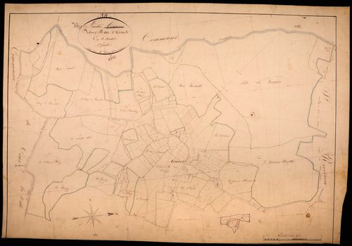 Vitry-Laché, cadastre ancien : plan parcellaire de la section B dite d'Assars, feuille 1