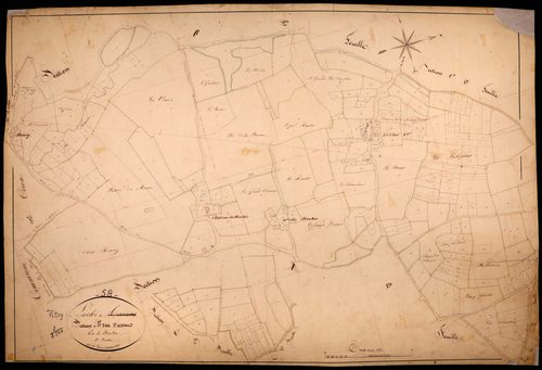 Vitry-Laché, cadastre ancien : plan parcellaire de la section B dite d'Assars, feuille 3