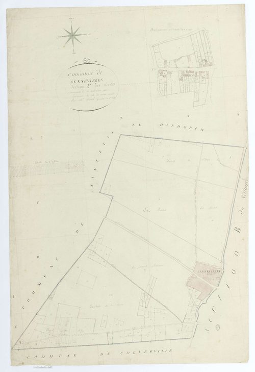 Sennevières - Cadastre napoléonien, section C, feuille unique