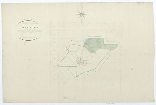 Sennevières - Cadastre napoléonien, tableau d'assemblage