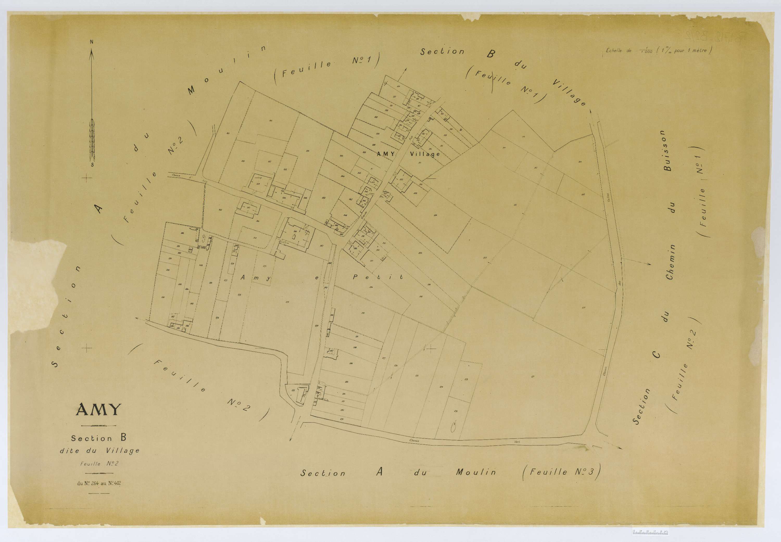 Amy - Cadastre napoléonien (copie), section B2, copie calque