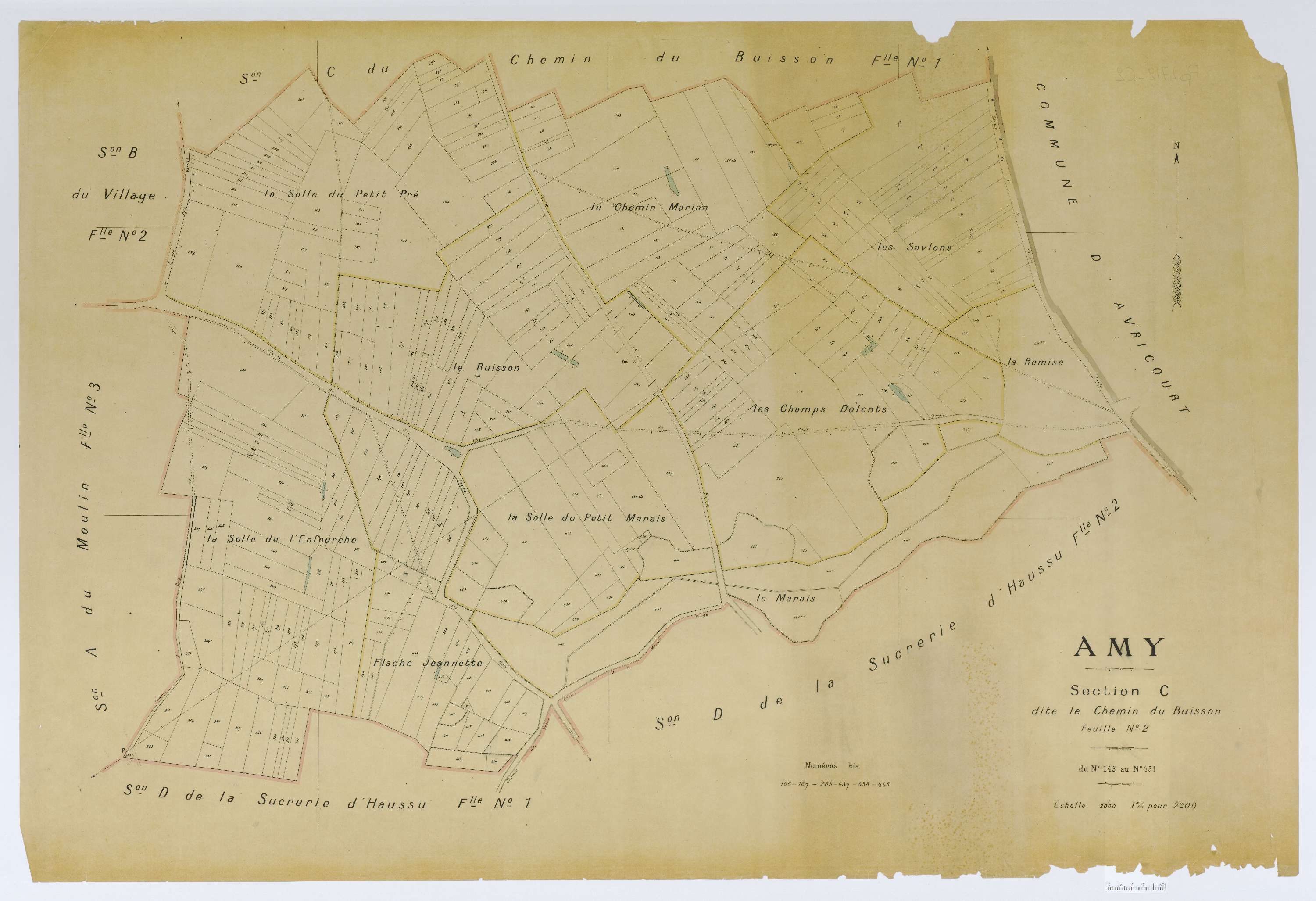 Amy - Cadastre napoléonien (copie), section C2, copie calque