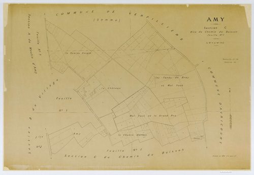 Amy - Cadastre napoléonien (copie), section C1, copie calque