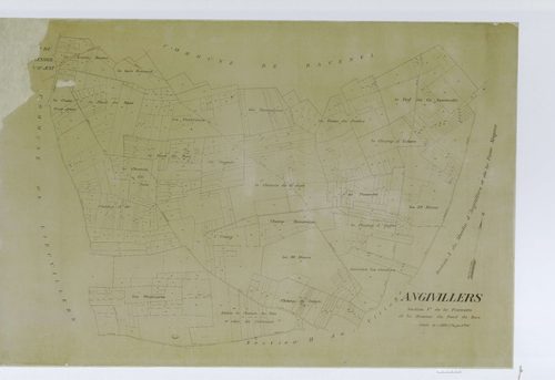 Angivillers - Cadastre napoléonien (copie), section C, feuille unique, copie calque