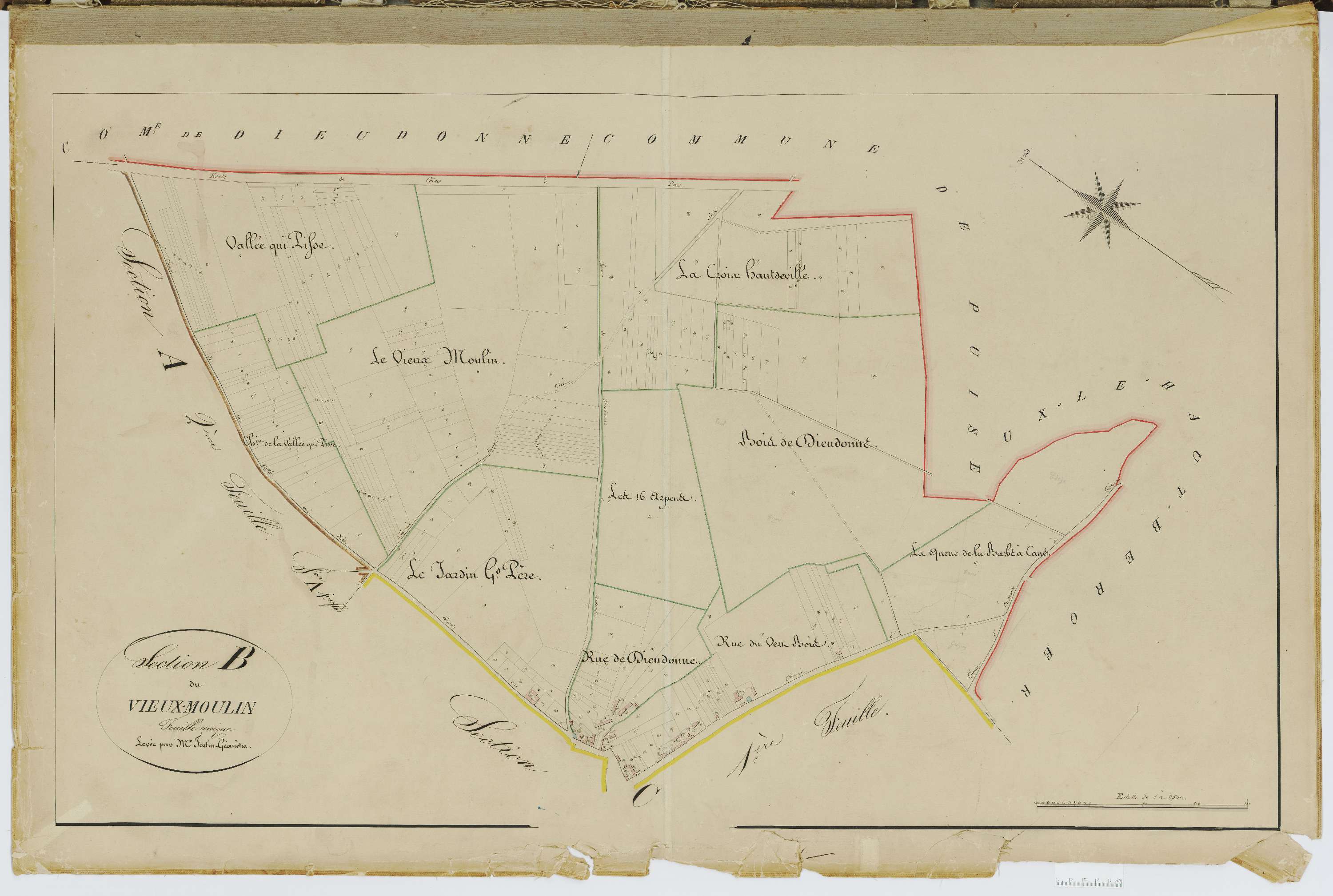 Anserville - Cadastre napoléonien, section B1