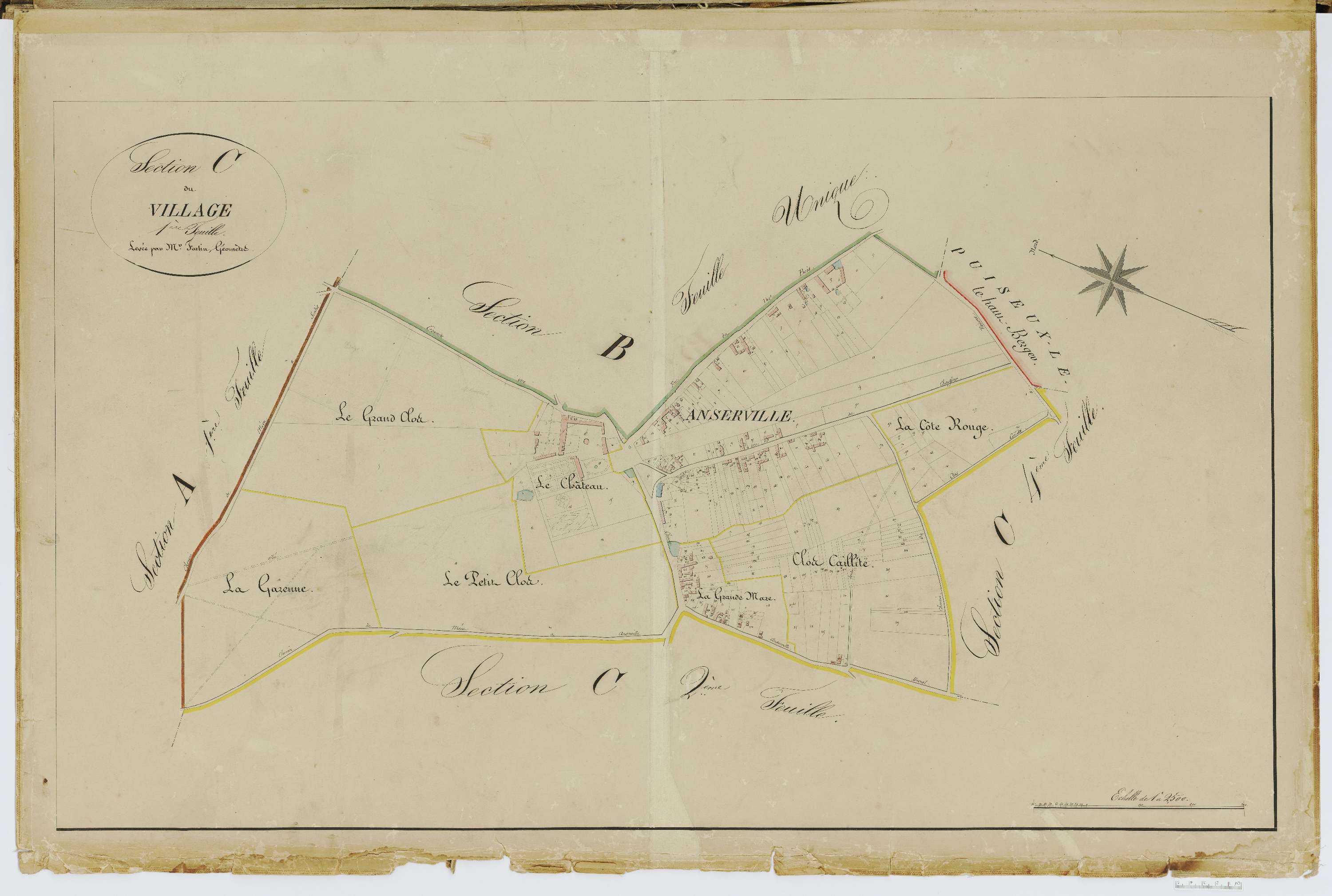 Anserville - Cadastre napoléonien, section C1