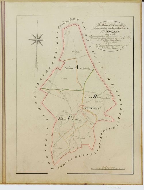 Anserville - Cadastre napoléonien, tableau d'assemblage