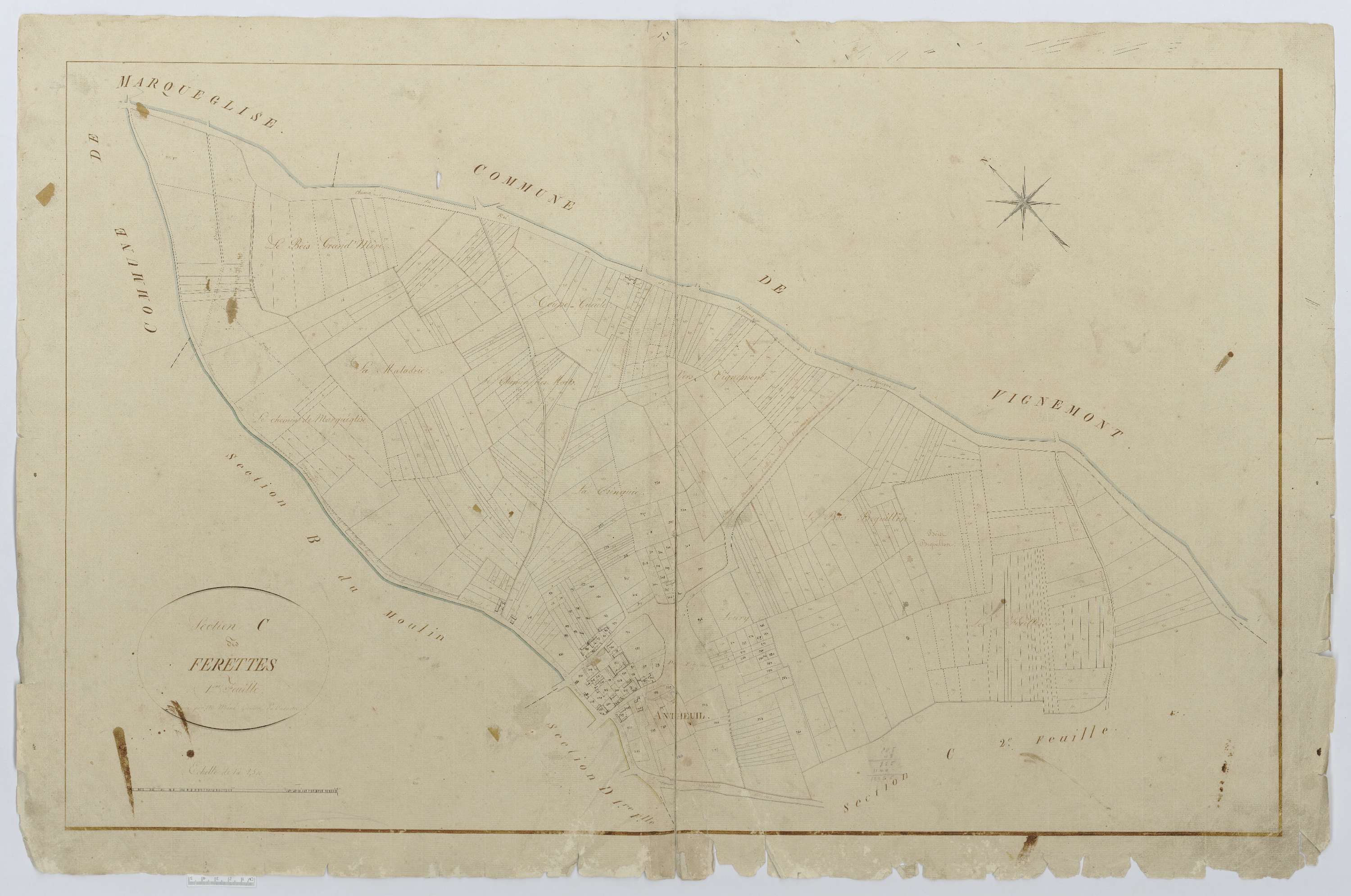 Antheuil-Portes - Cadastre napoléonien, section C1