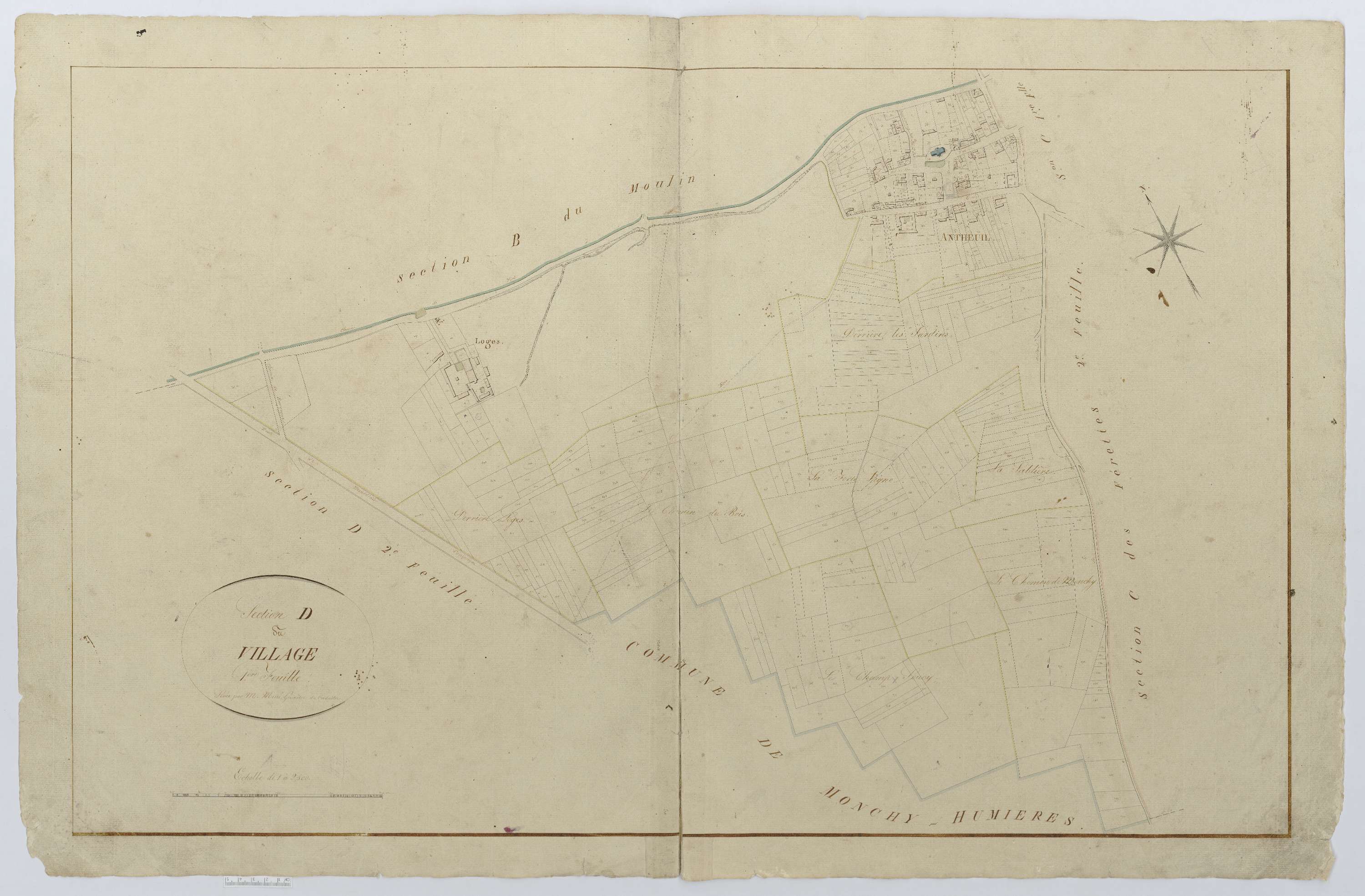 Antheuil-Portes - Cadastre napoléonien, section D1