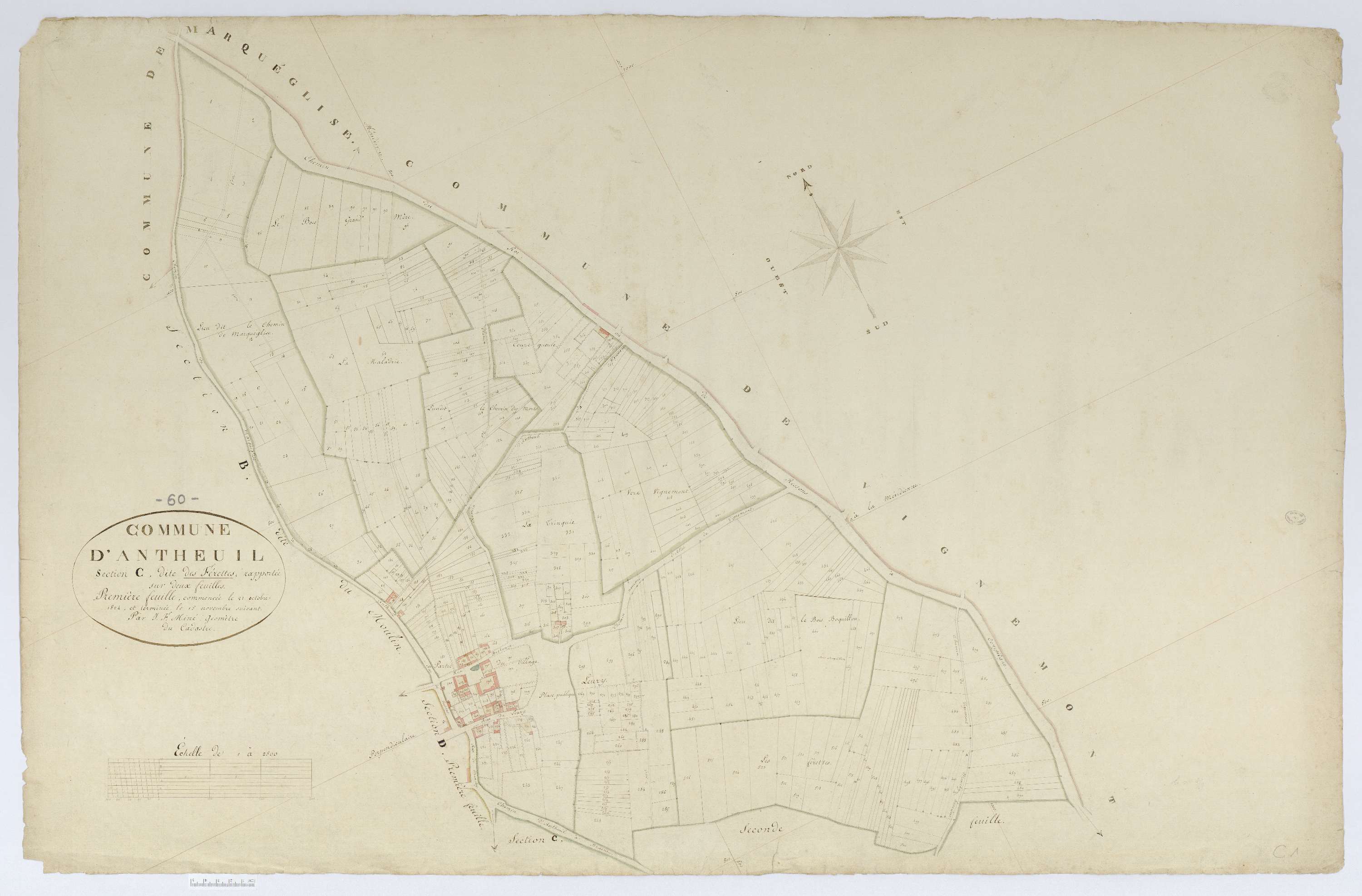 Antheuil-Portes - Cadastre napoléonien, section C1