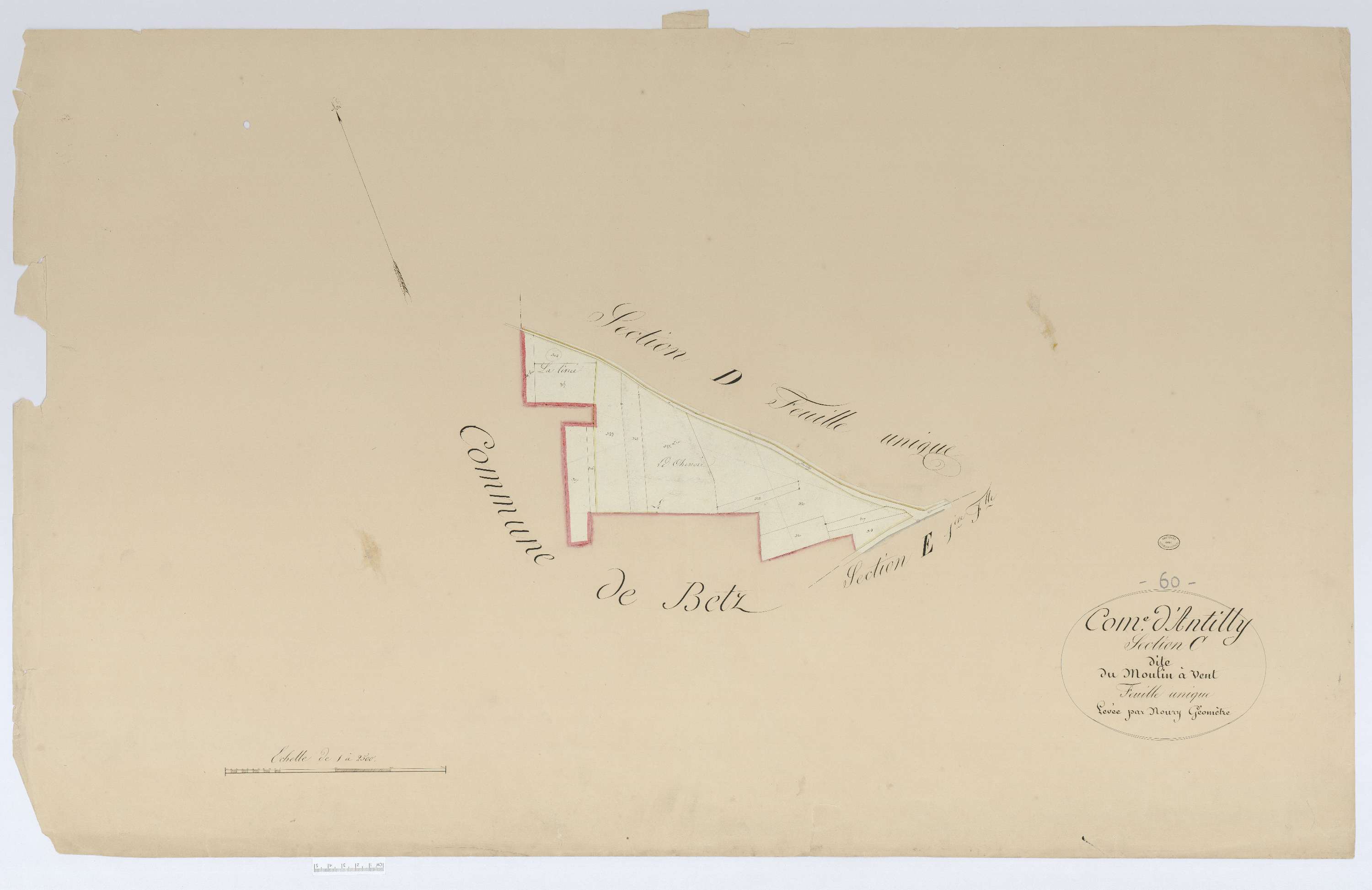 Antilly - Cadastre napoléonien, section C, feuille unique