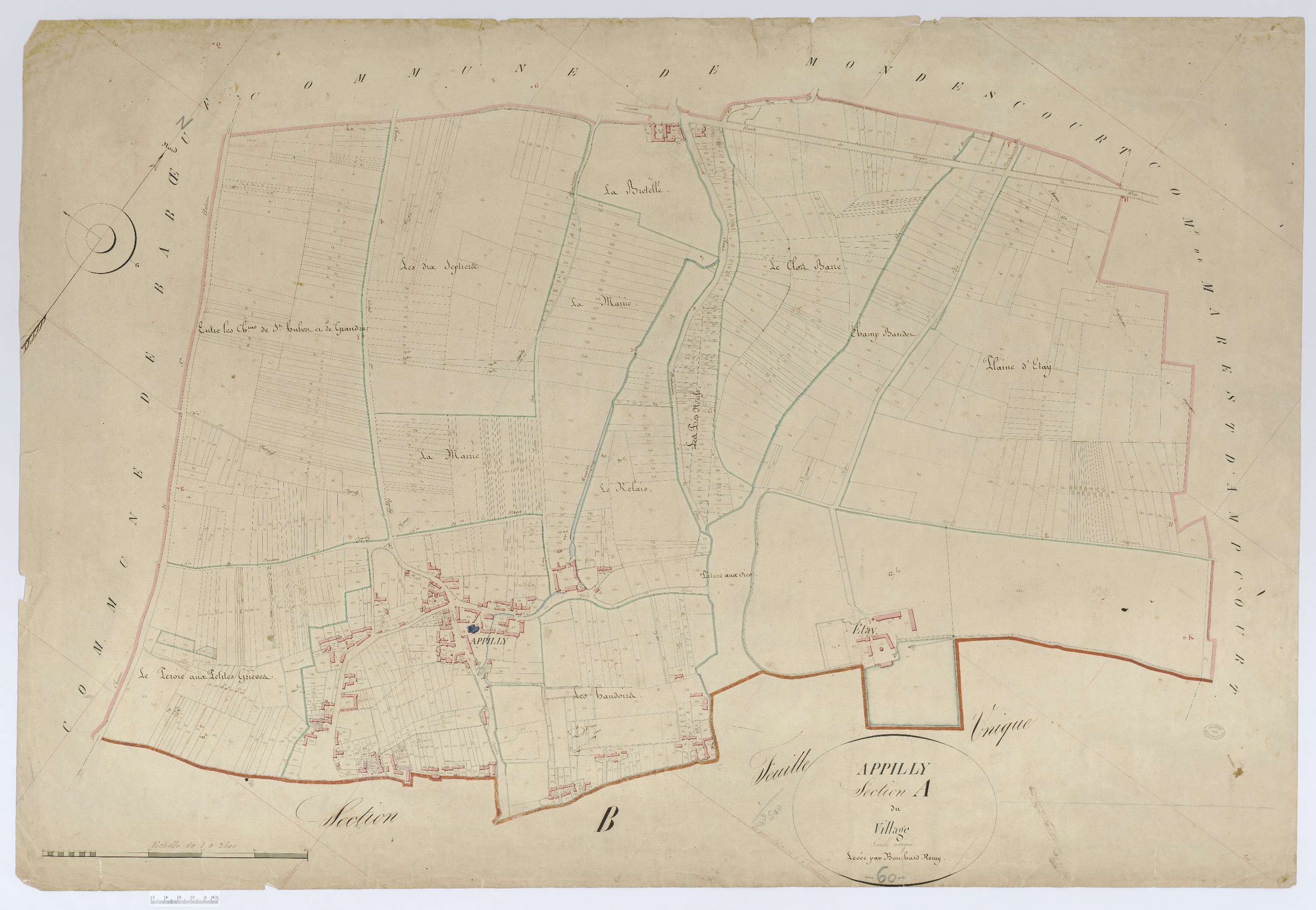 Appilly - Cadastre napoléonien, section A, feuille unique