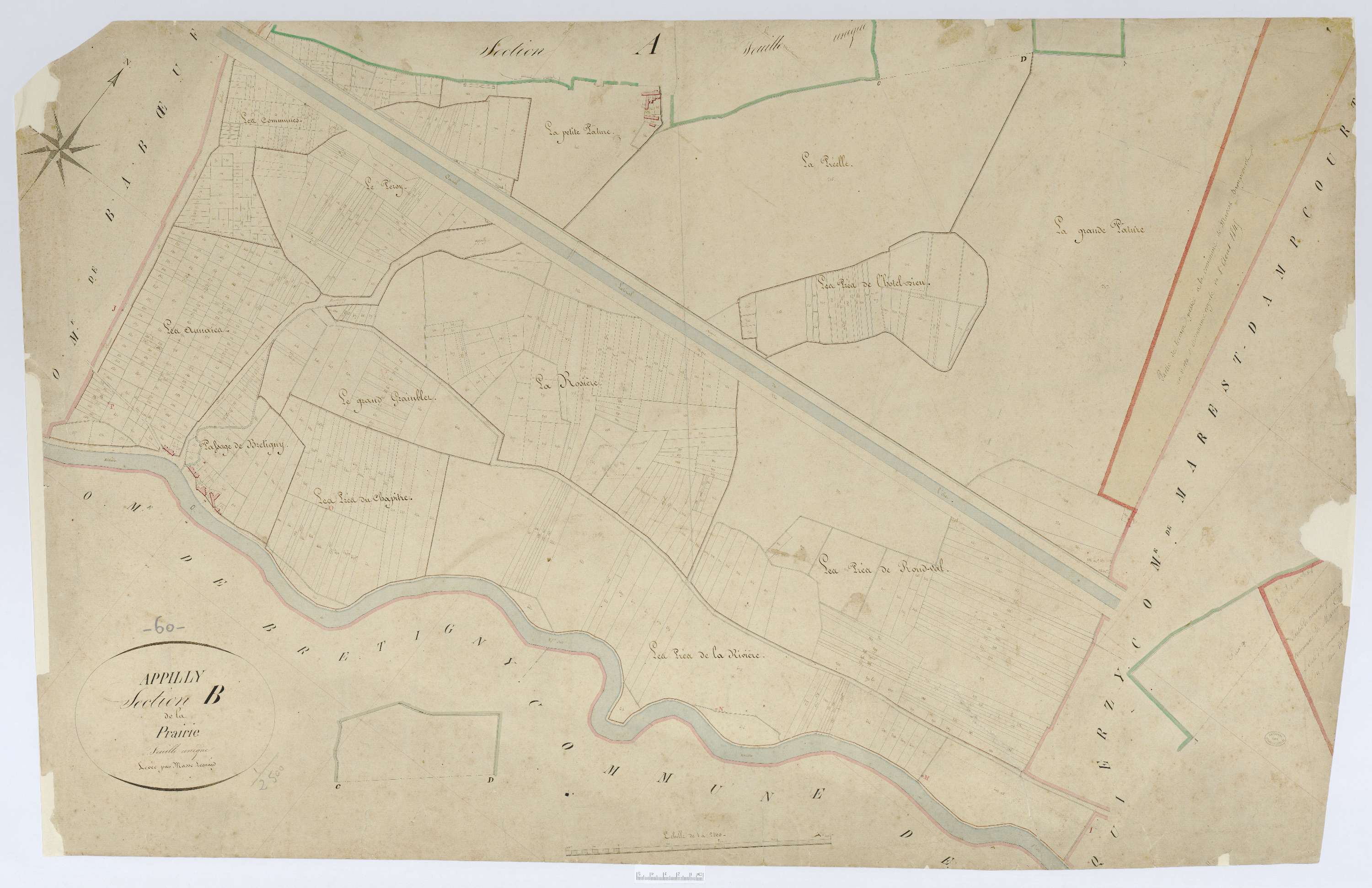 Appilly - Cadastre napoléonien, section B, feuille unique