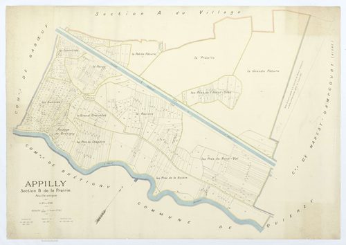 Appilly - Cadastre napoléonien (copie), section B, feuille unique