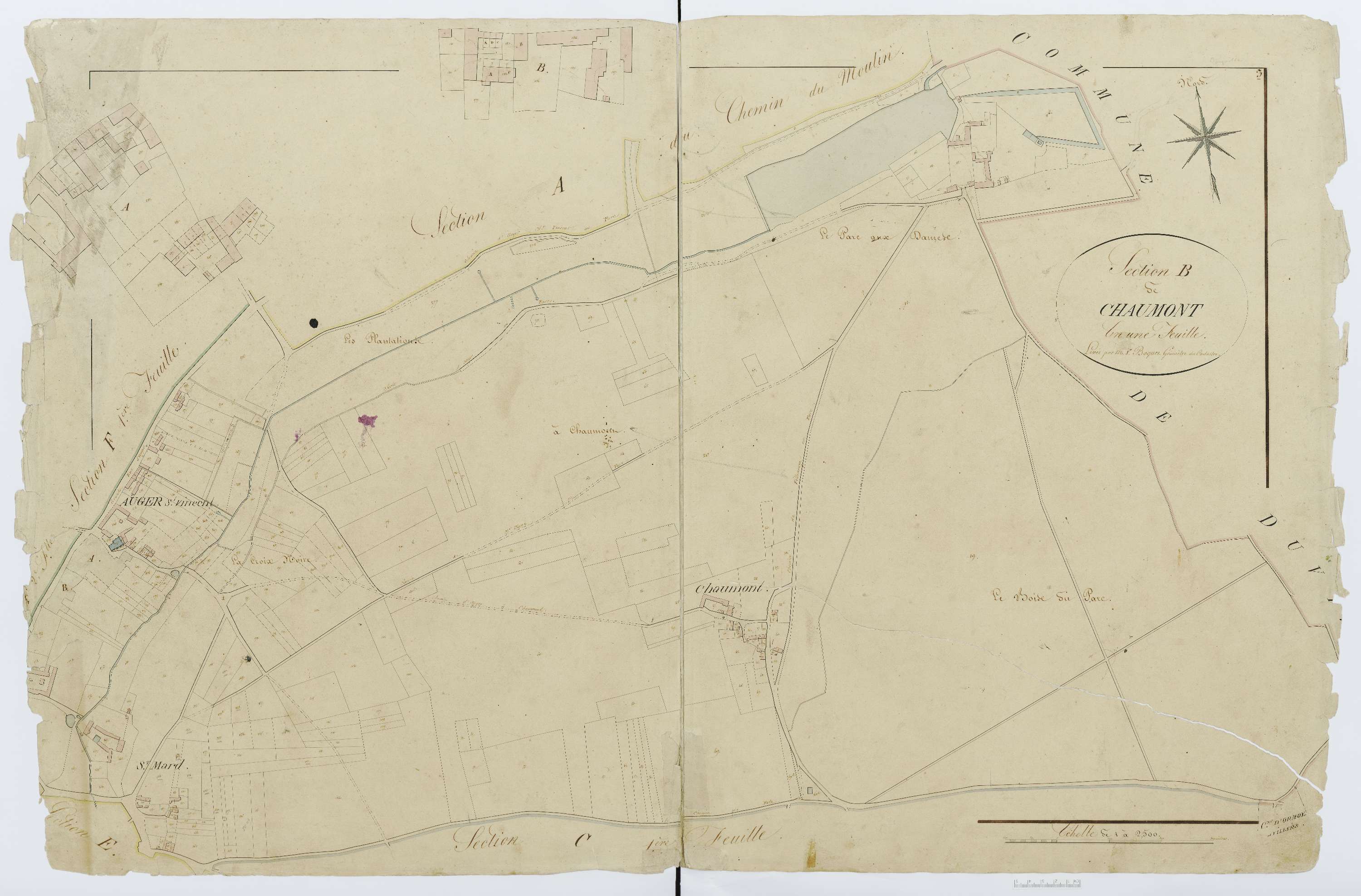 Auger-Saint-Vincent - Cadastre napoléonien, section B