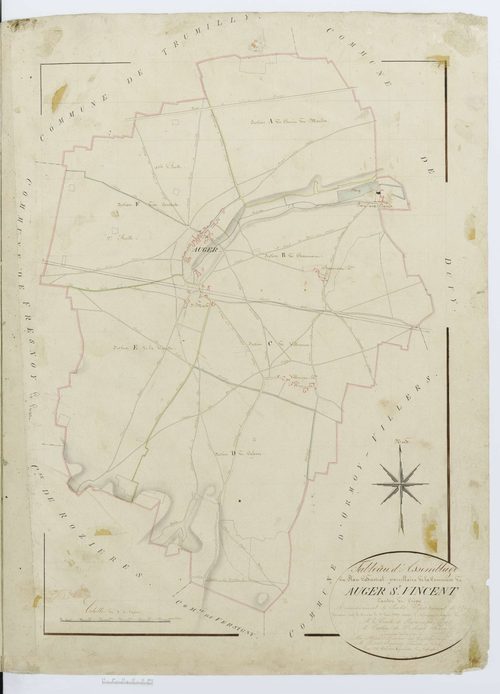 Auger-Saint-Vincent - Cadastre napoléonien, tableau d'assemblage