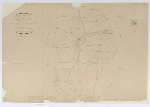 Auger-Saint-Vincent - Cadastre napoléonien, tableau d'assemblage