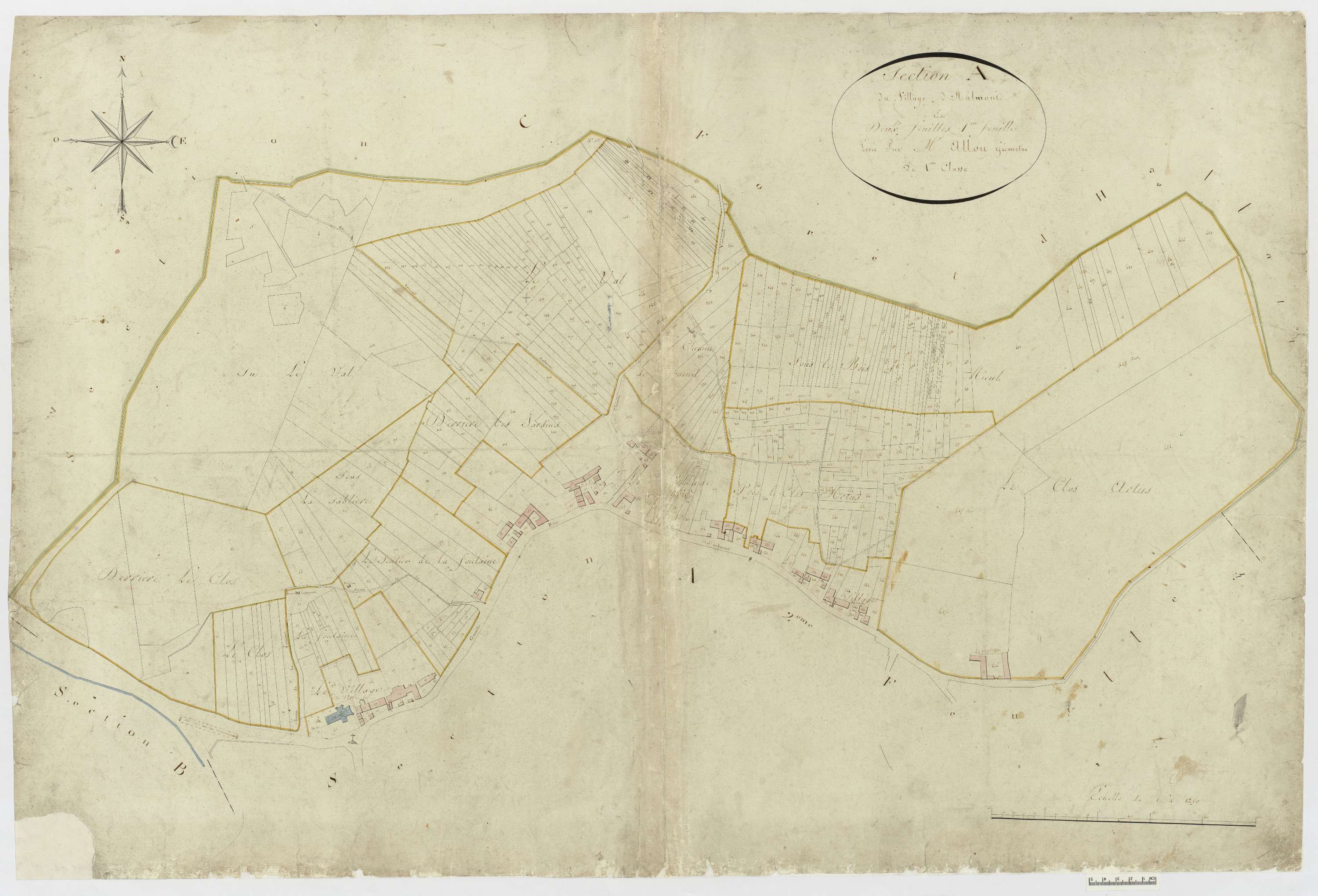 Aumont-en-Halatte - Cadastre napoléonien, section A1