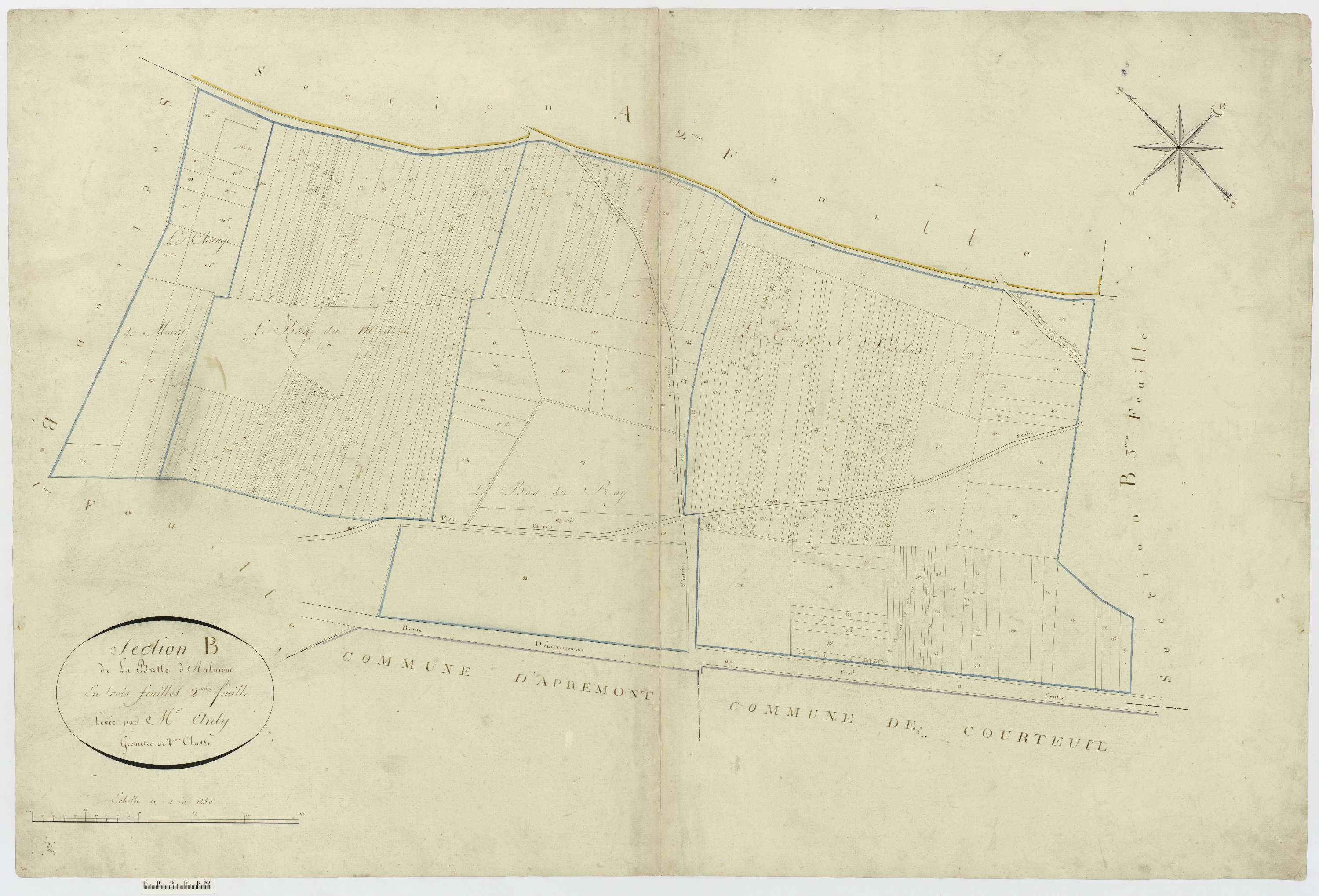 Aumont-en-Halatte - Cadastre napoléonien, section B2