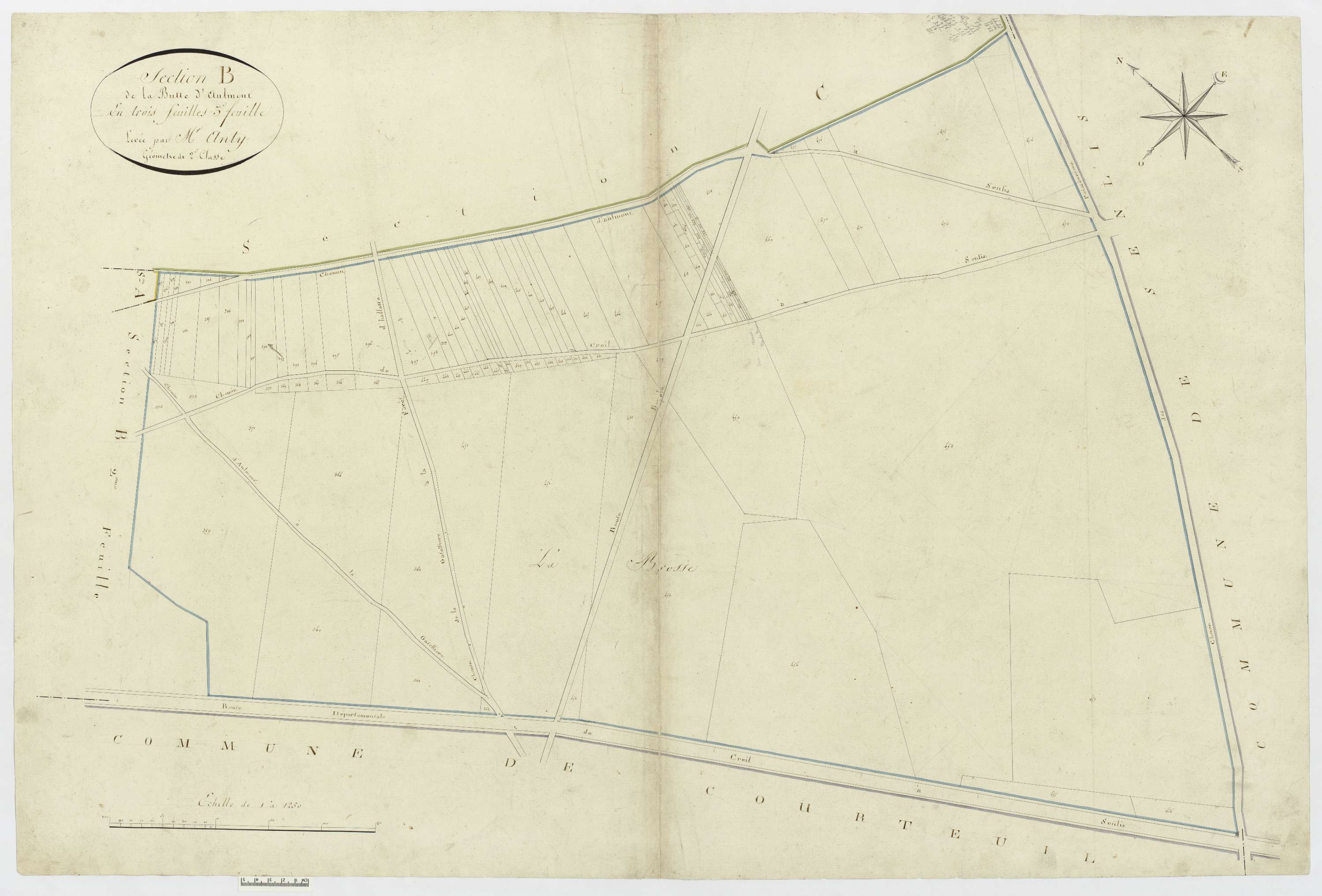 Aumont-en-Halatte - Cadastre napoléonien, section B3