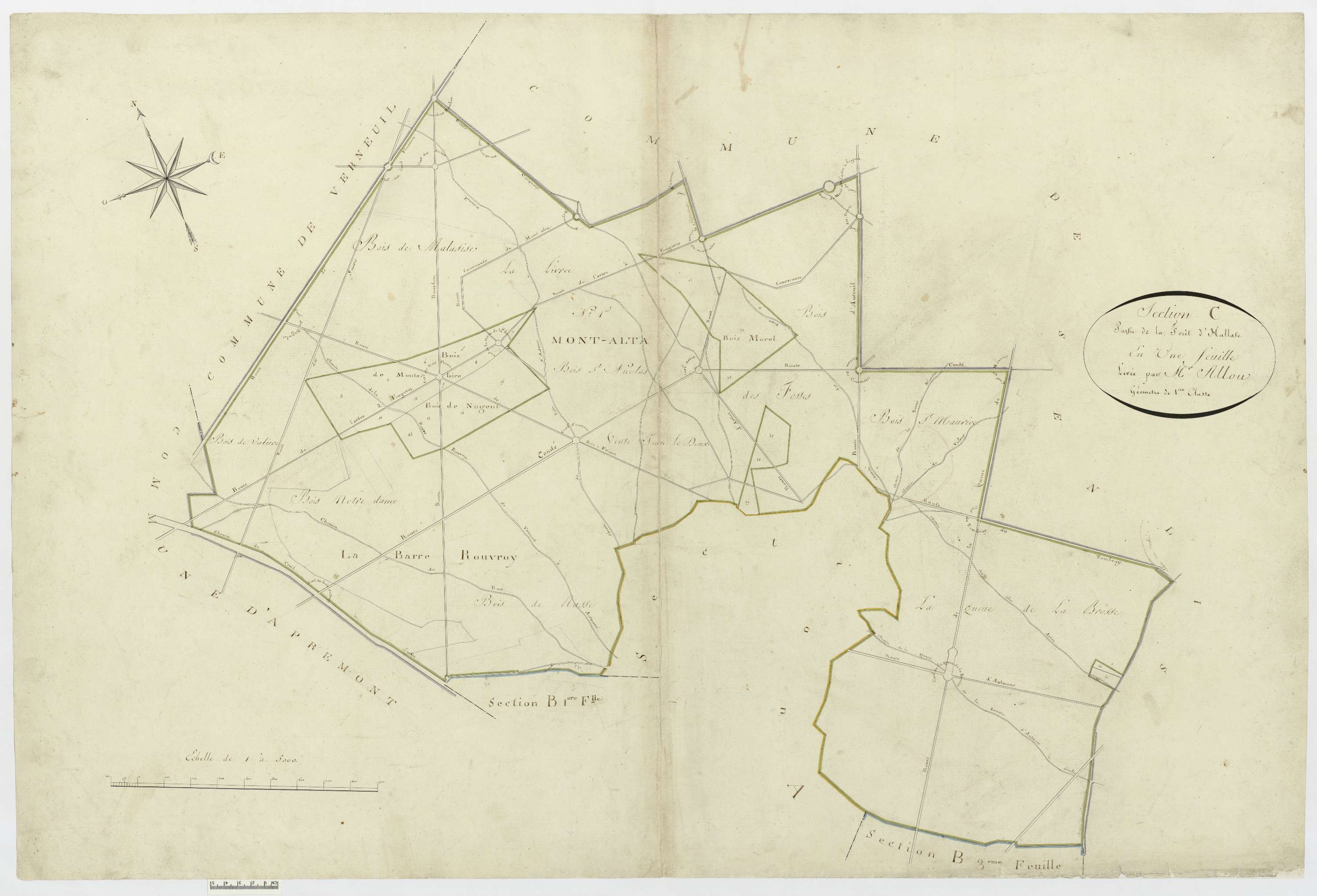 Aumont-en-Halatte - Cadastre napoléonien, section C