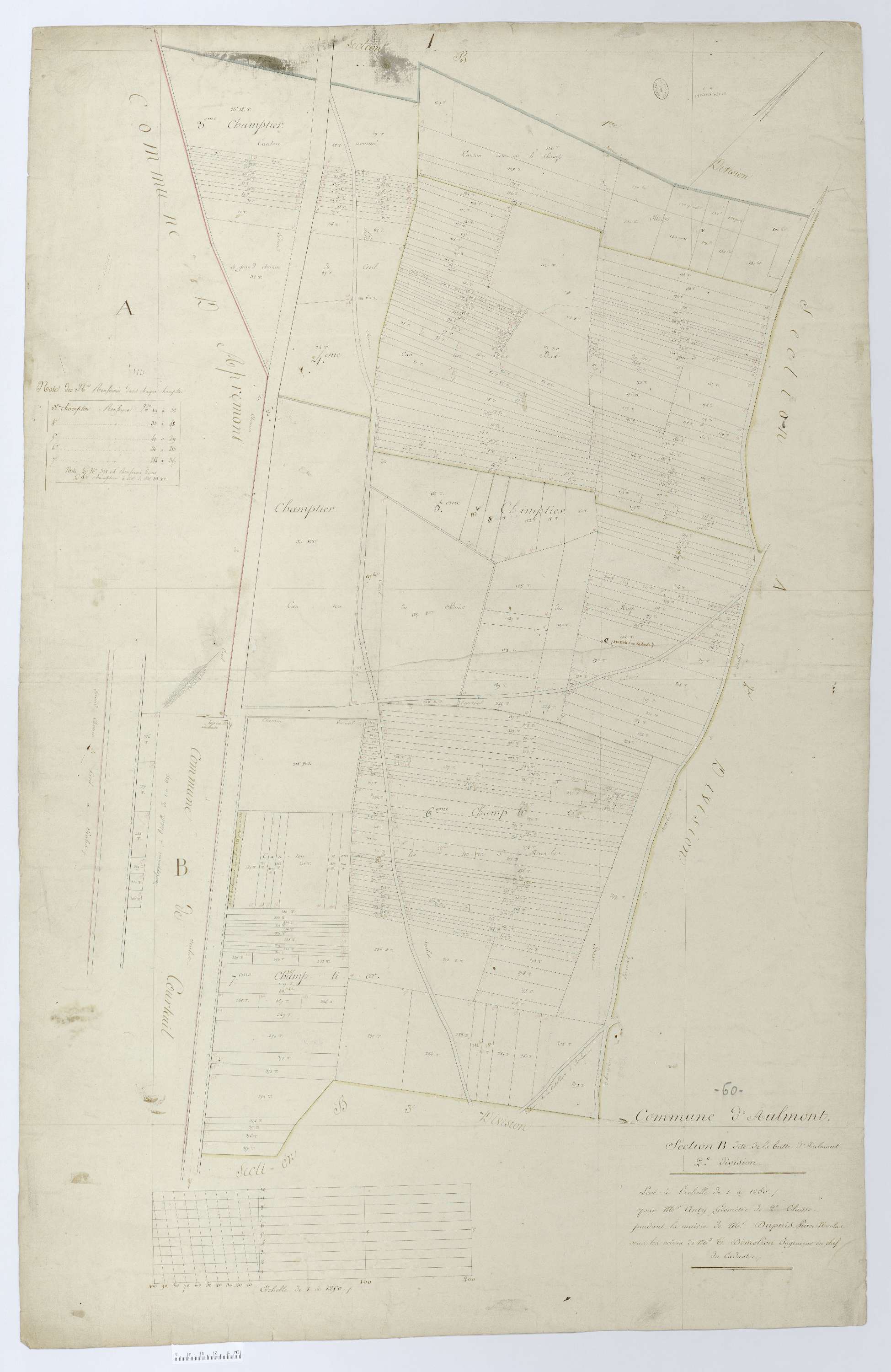 Aumont-en-Halatte - Cadastre napoléonien, section B2