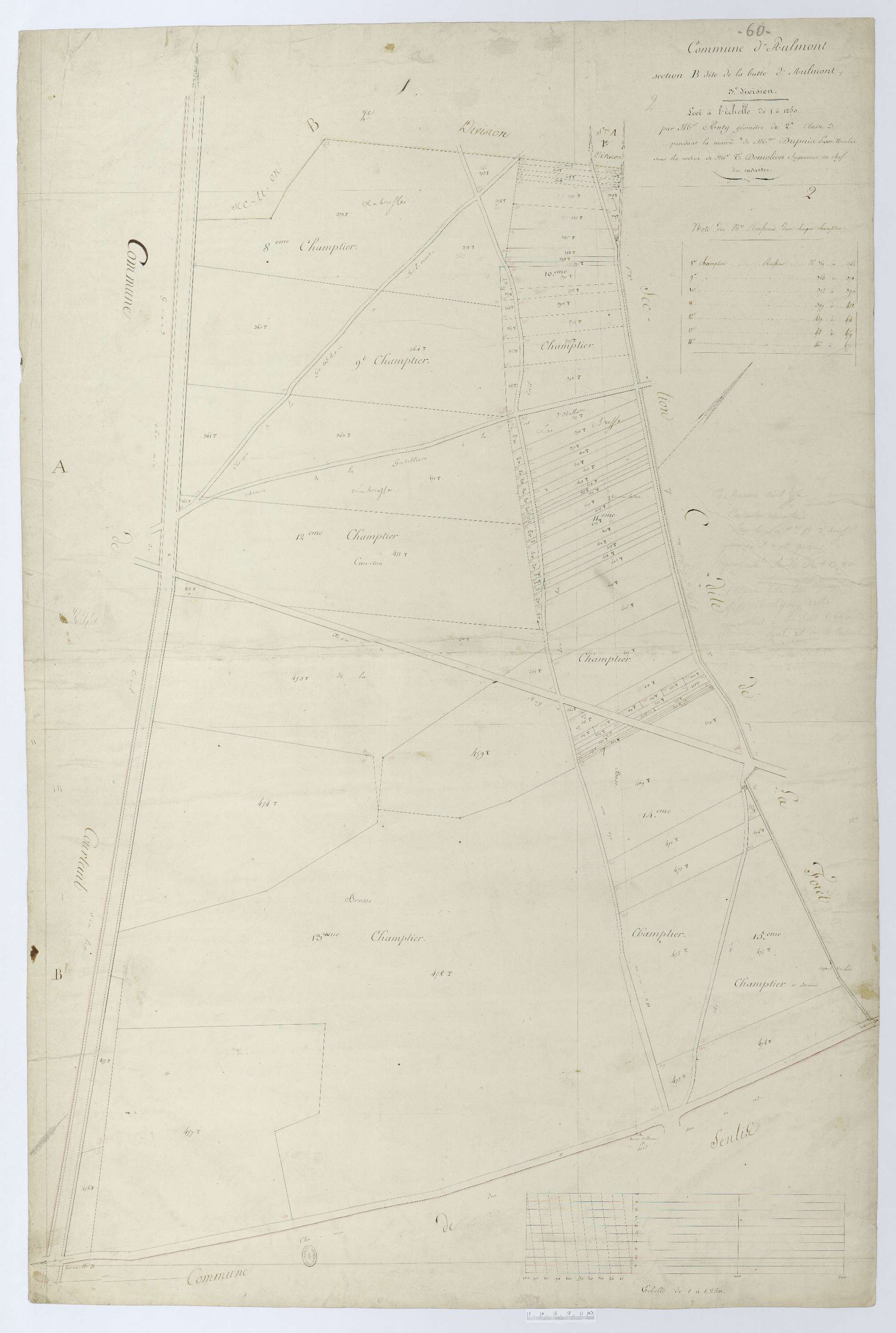 Aumont-en-Halatte - Cadastre napoléonien, section B3