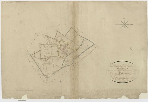 Aumont-en-Halatte - Cadastre napoléonien, tableau d'assemblage