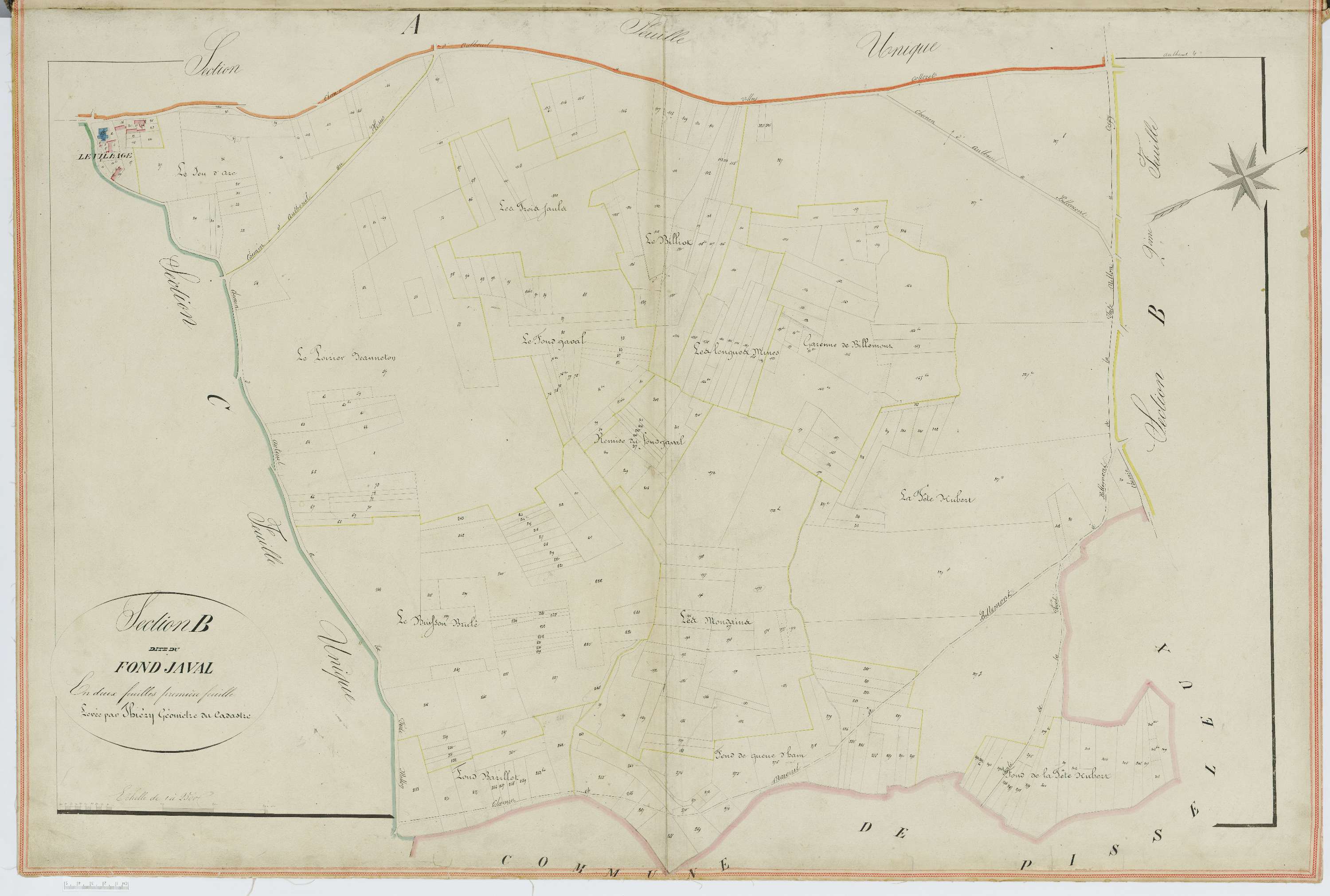 Autheuil-en-Valois - Cadastre napoléonien, section B1
