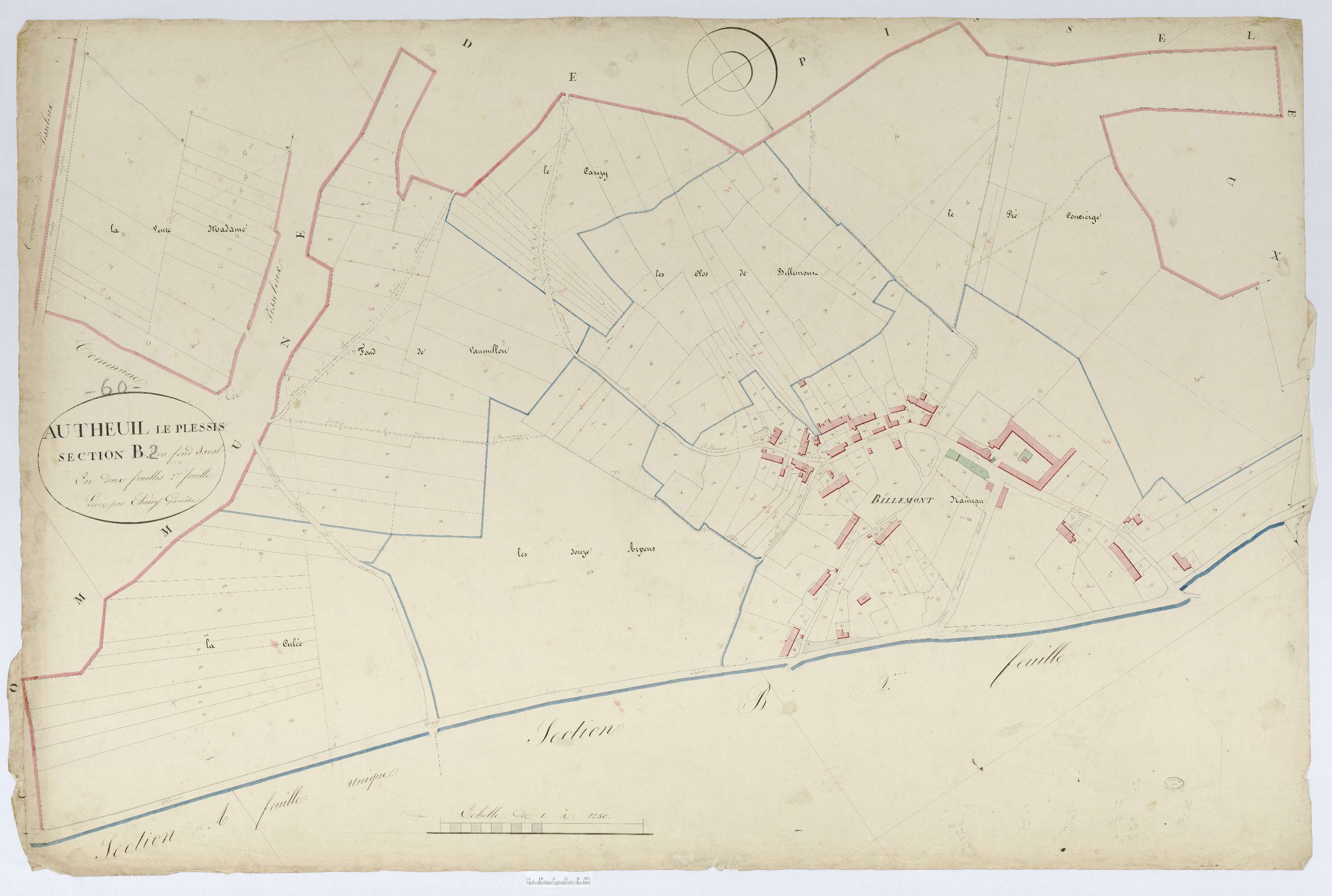 Autheuil-en-Valois - Cadastre napoléonien, section B2