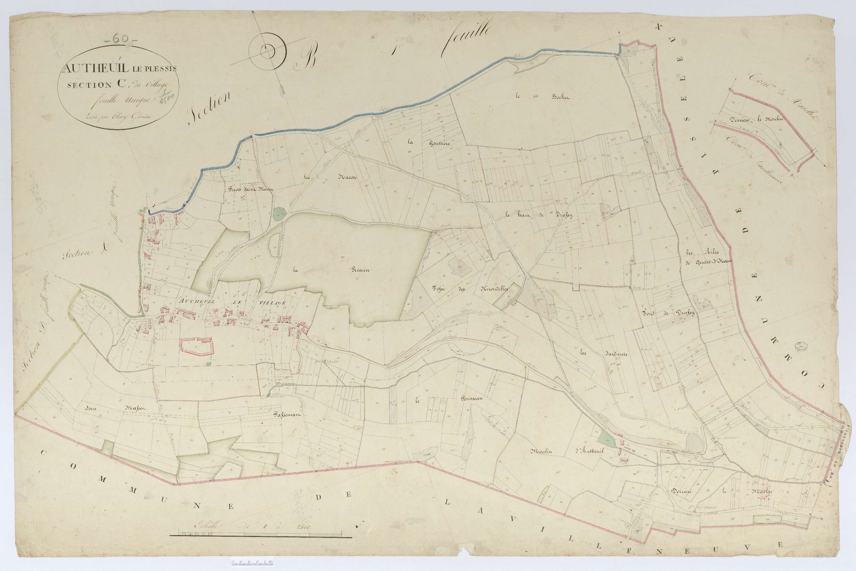 Autheuil-en-Valois - Cadastre napoléonien, section C, feuille unique