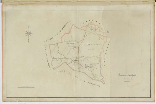 Autheuil-en-Valois - Cadastre napoléonien, tableau d'assemblage
