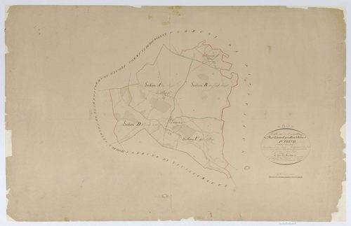 Autheuil-en-Valois - Cadastre napoléonien, tableau d'assemblage