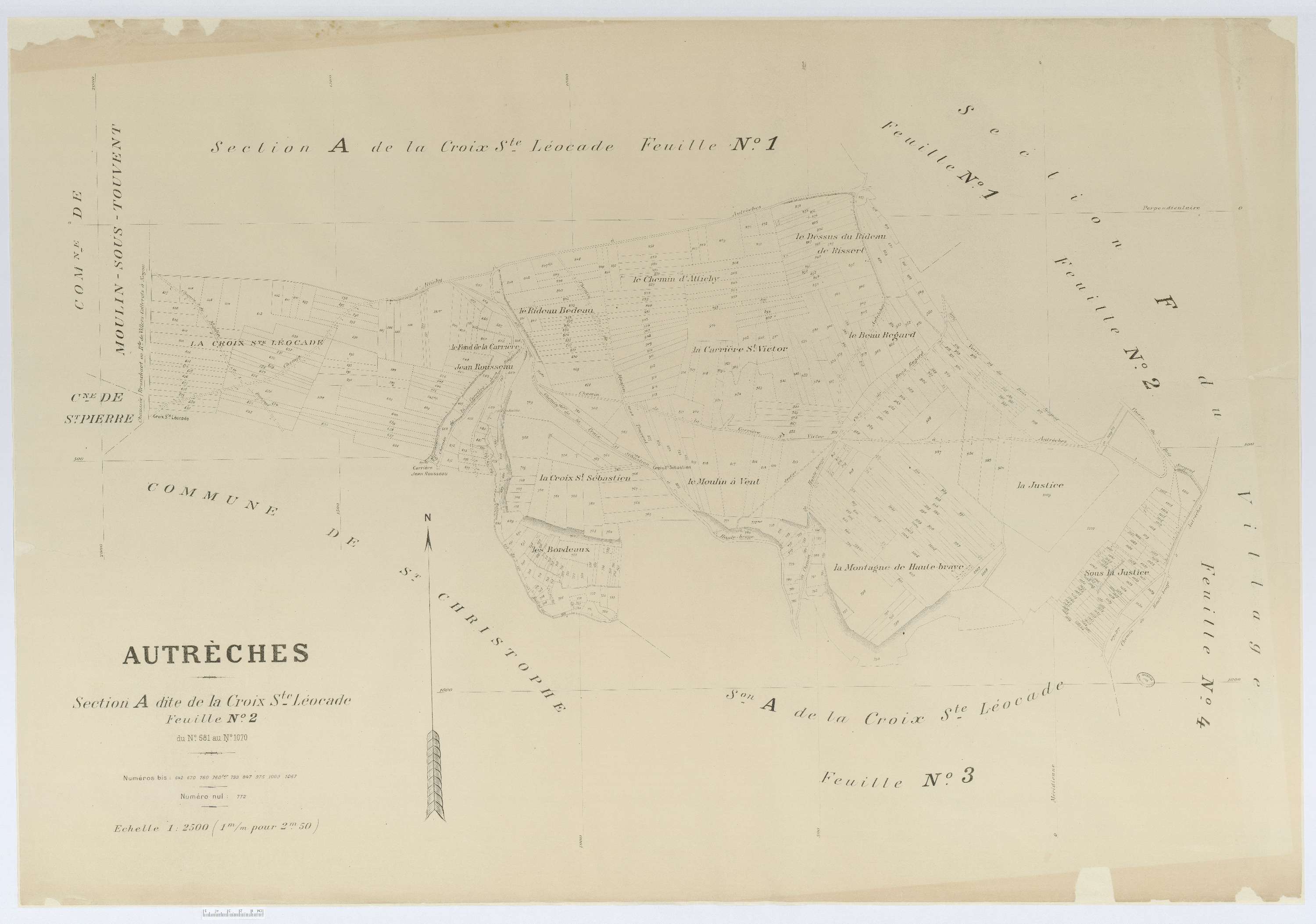 Autrêches - Cadastre napoléonien (copie), section A2