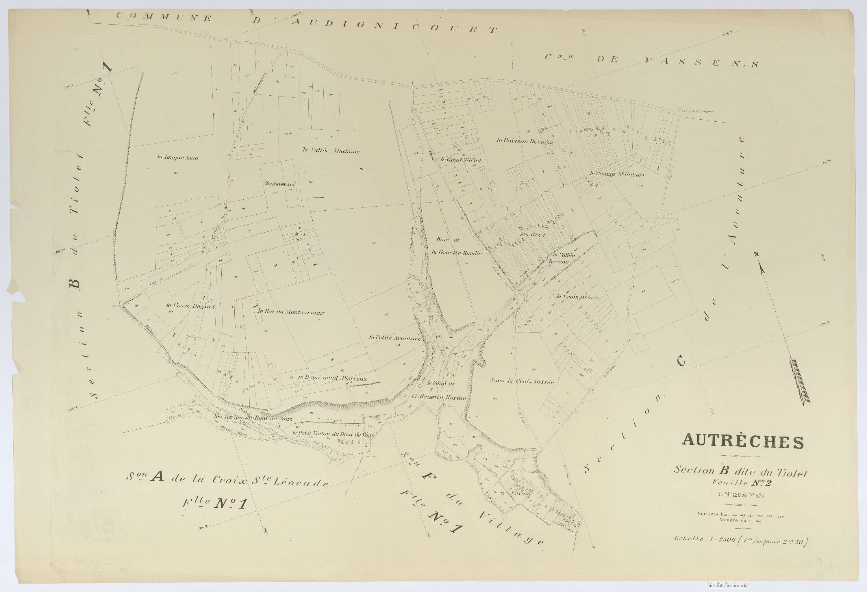 Autrêches - Cadastre napoléonien (copie), section B2