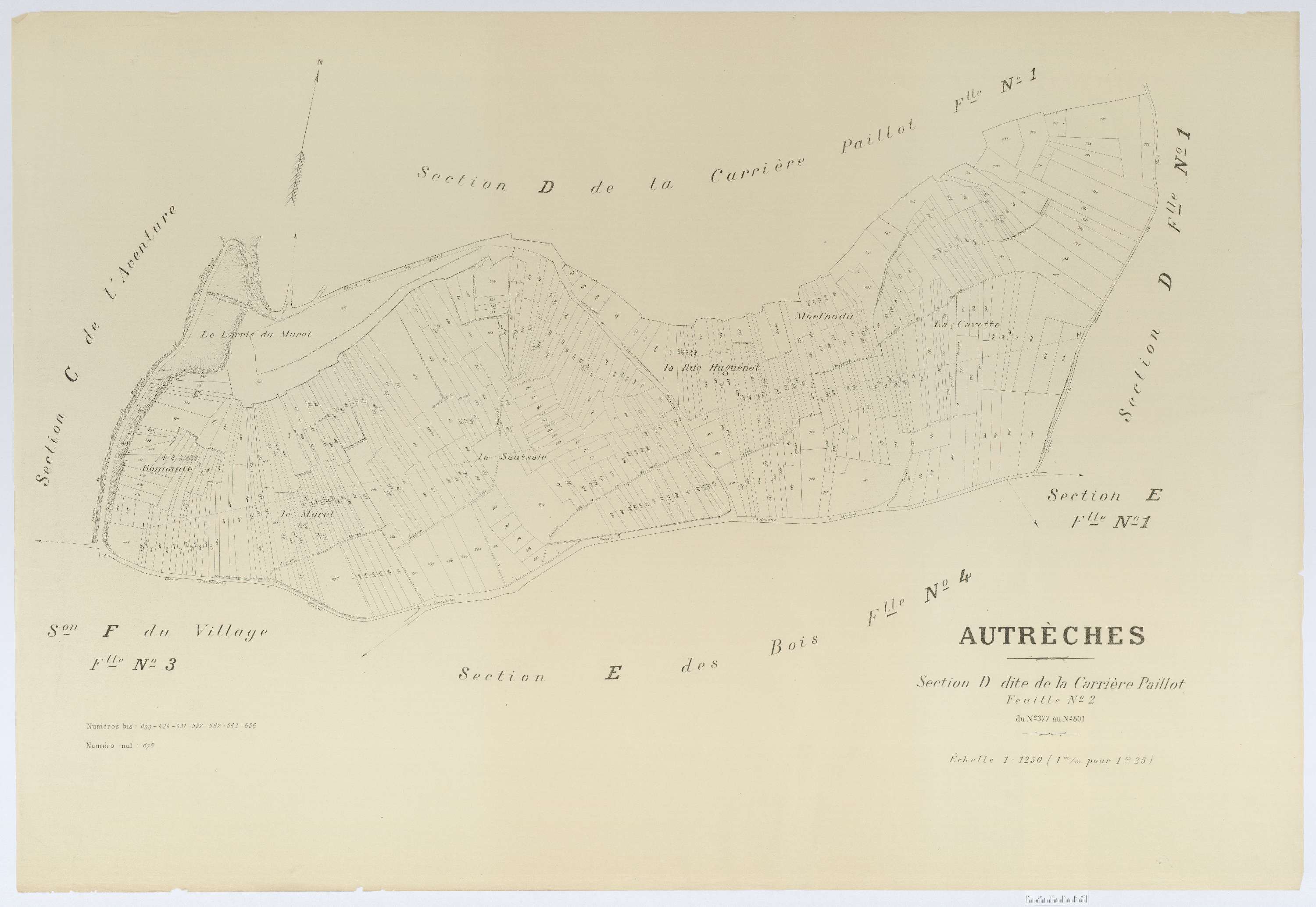 Autrêches - Cadastre napoléonien (copie), section D2