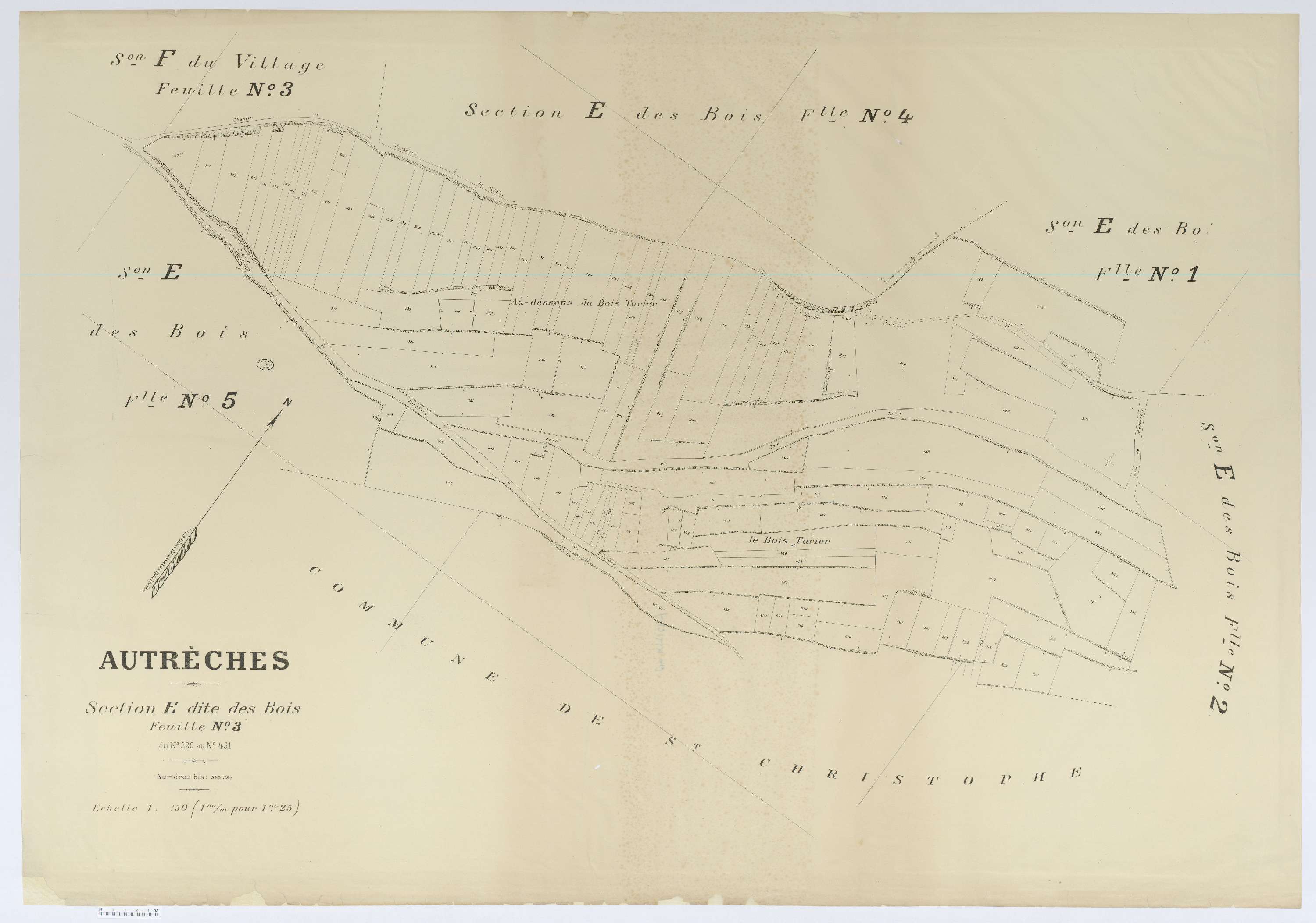 Autrêches - Cadastre napoléonien (copie), section E3