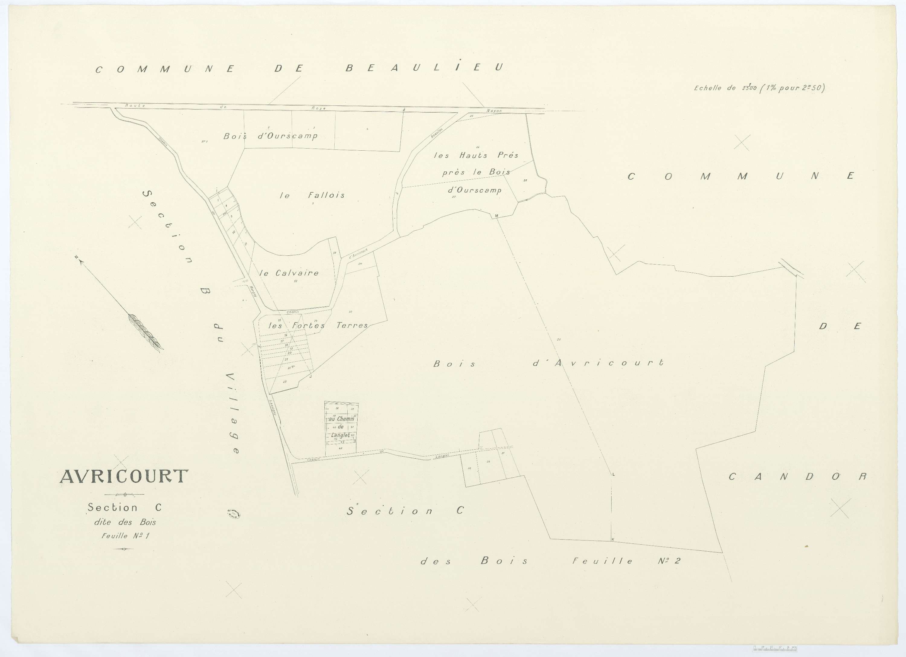 Avricourt - Cadastre napoléonien (copie), section C1