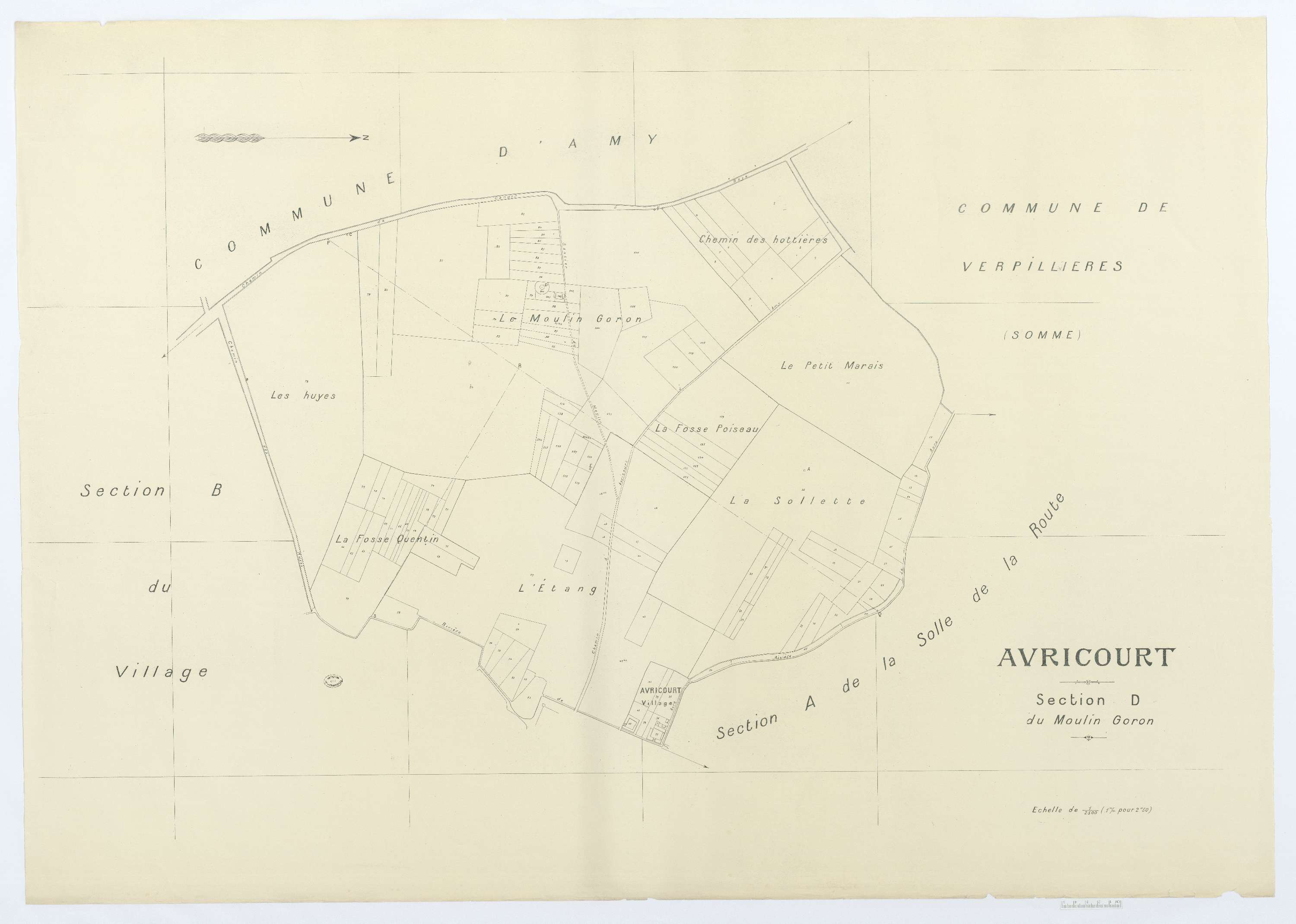 Avricourt - Cadastre napoléonien (copie), section D