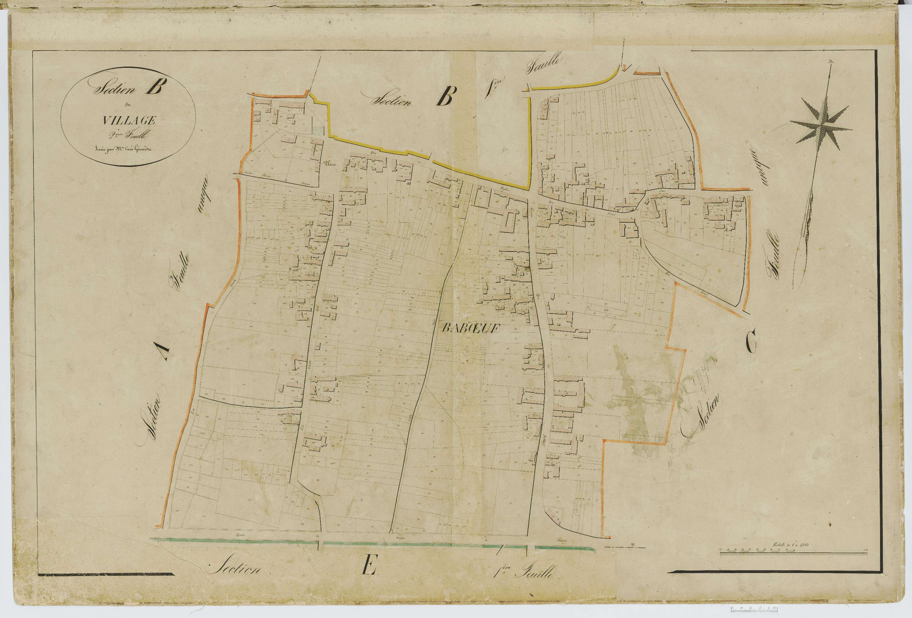 Babœuf - Cadastre napoléonien, section B2