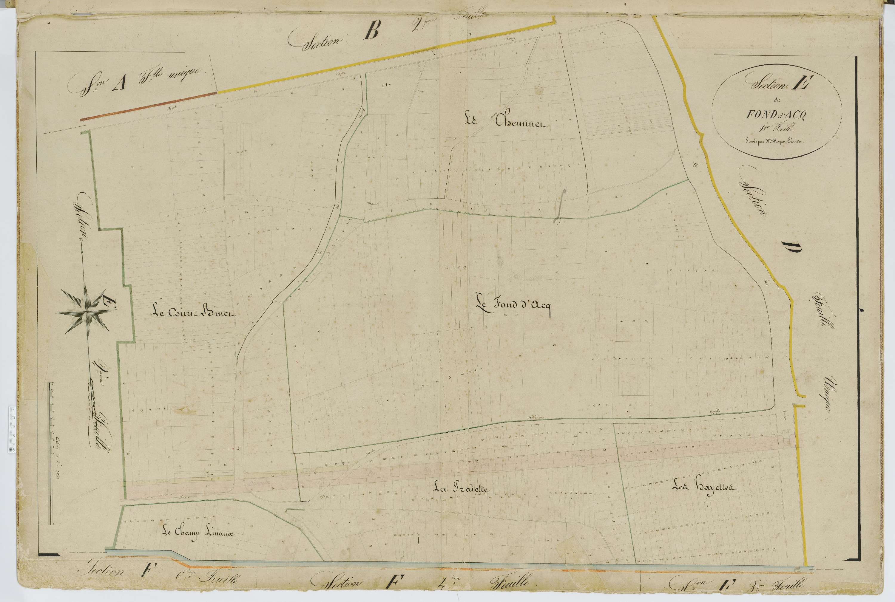 Babœuf - Cadastre napoléonien, section E1