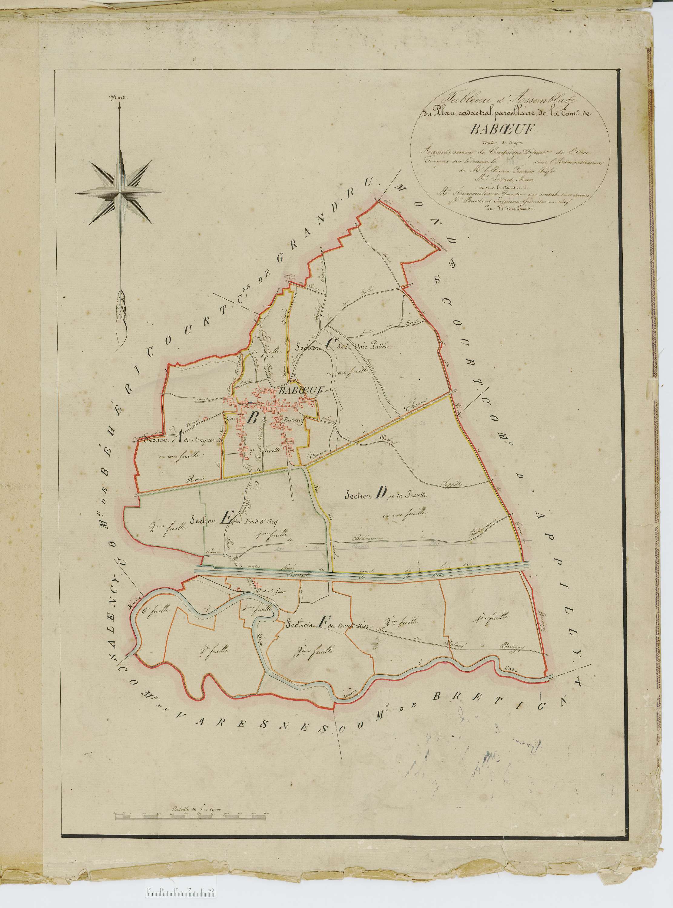 Babœuf - Cadastre napoléonien, tableau d'assemblage