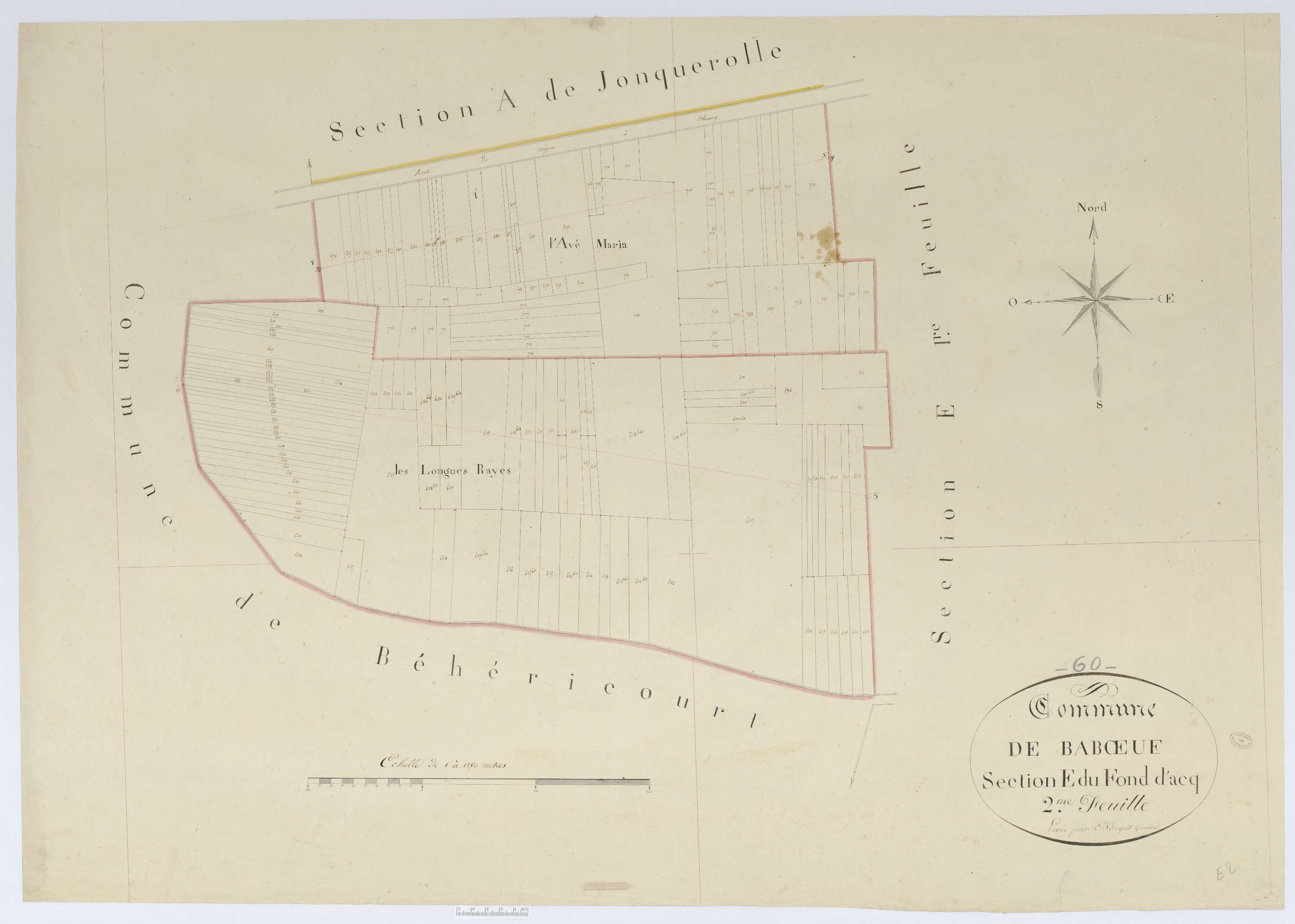 Babœuf - Cadastre napoléonien, section E2