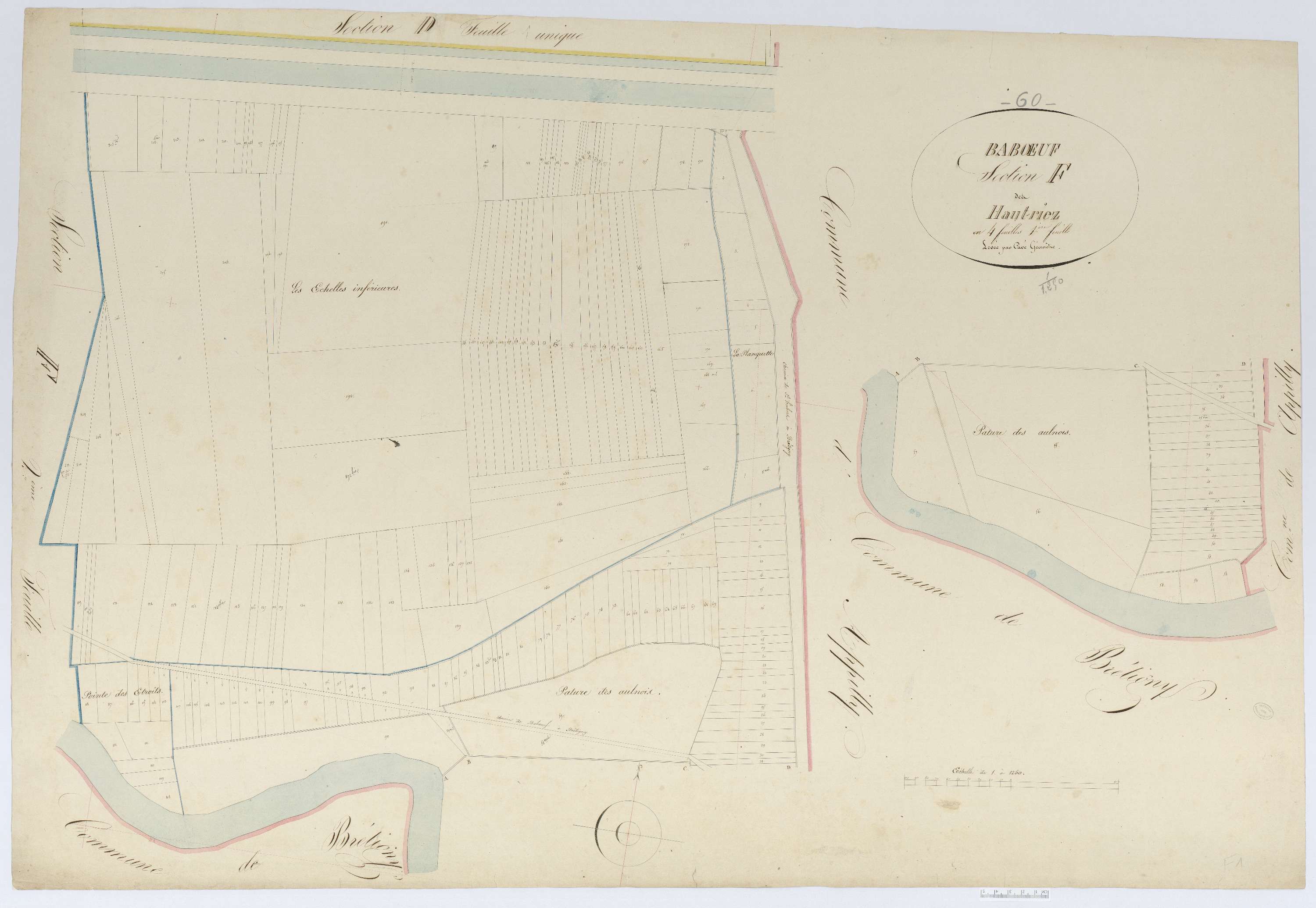 Babœuf - Cadastre napoléonien, section F1