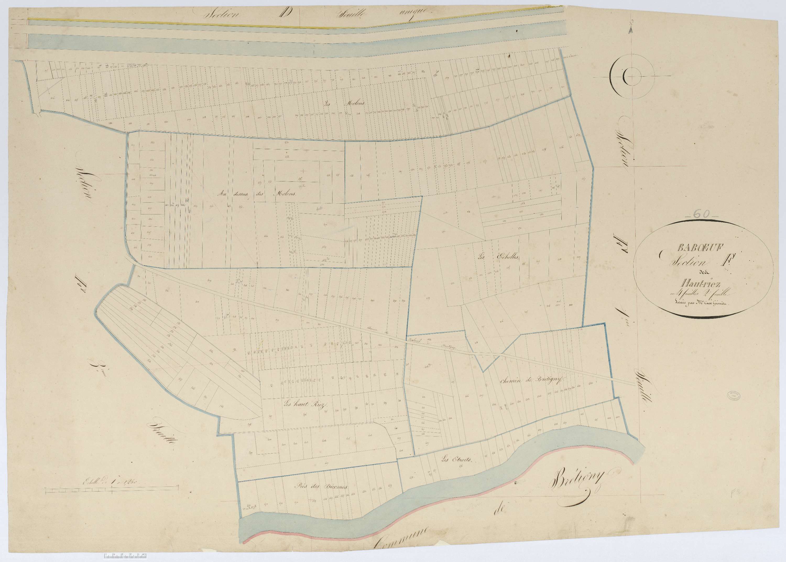 Babœuf - Cadastre napoléonien, section F2