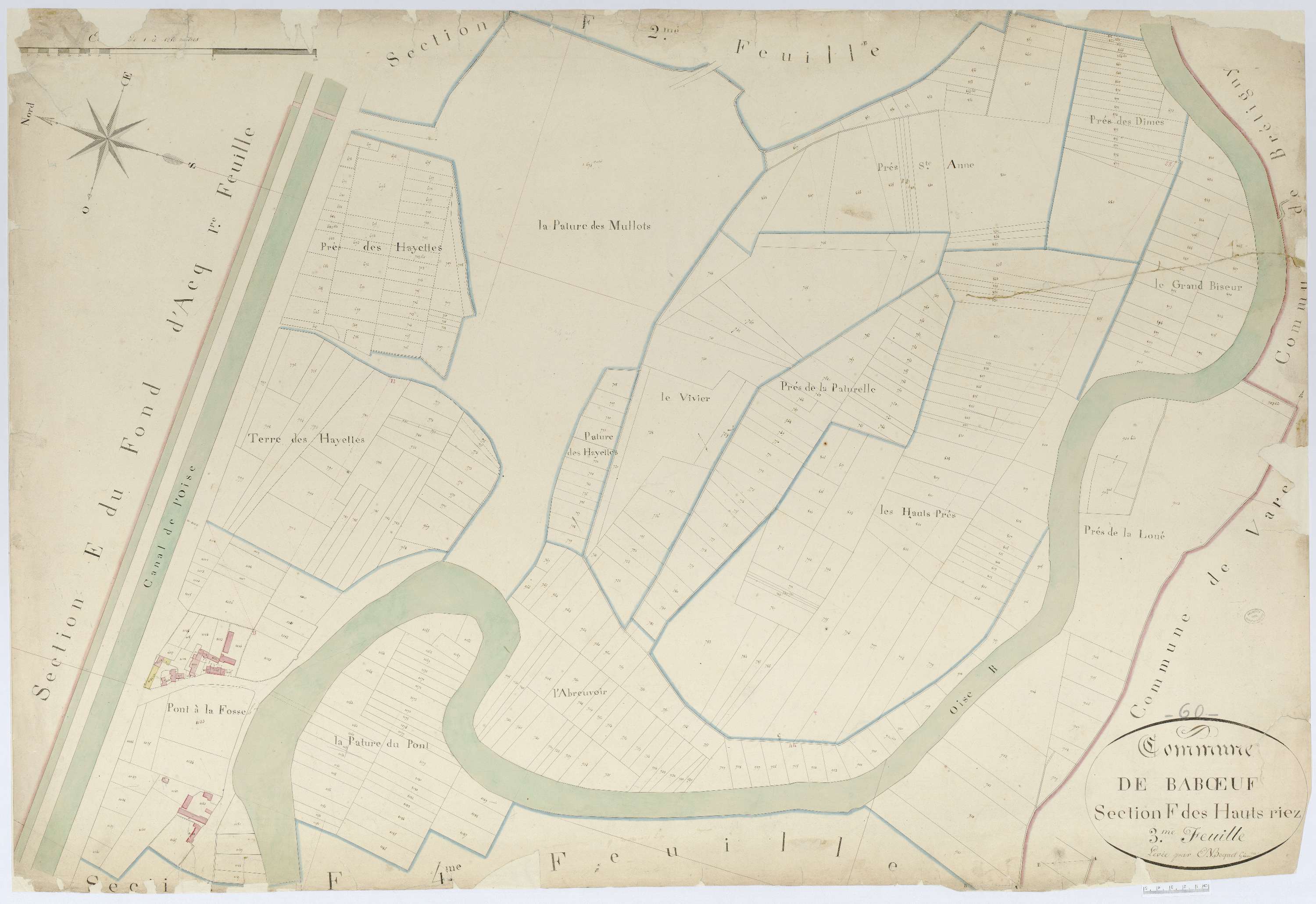 Babœuf - Cadastre napoléonien, section F3